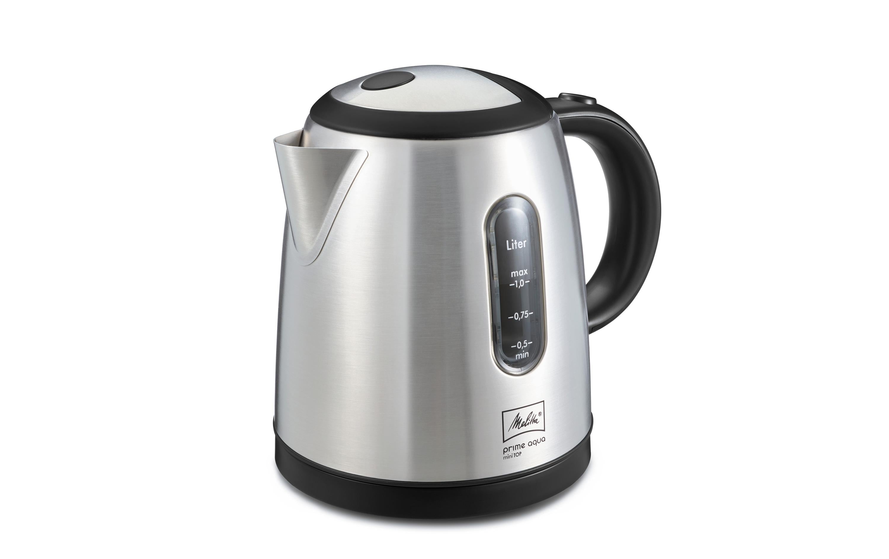 Melitta Wasserkocher Prime Aqua Mini Top Silber