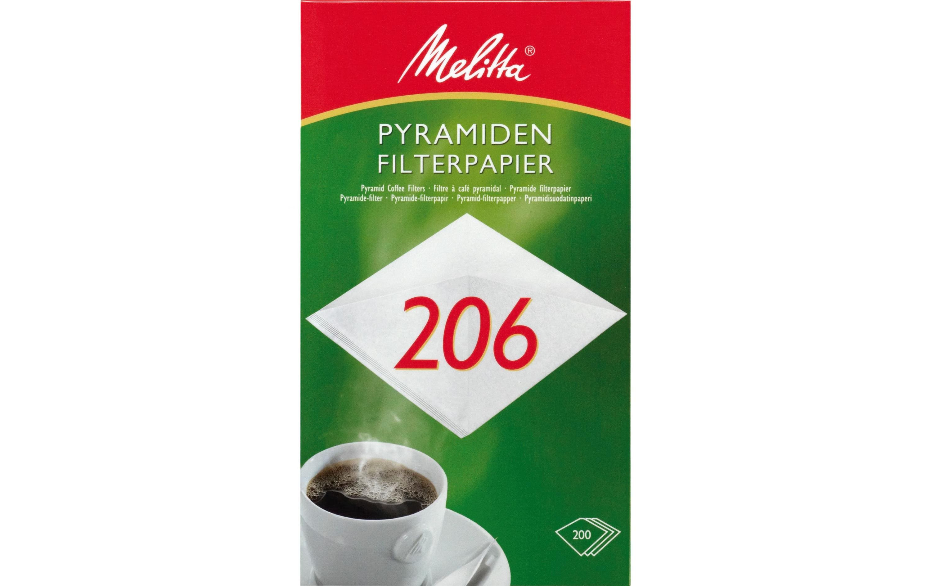 Melitta Filtertüte Pyramiden-Filterpapier 206  200 Stück