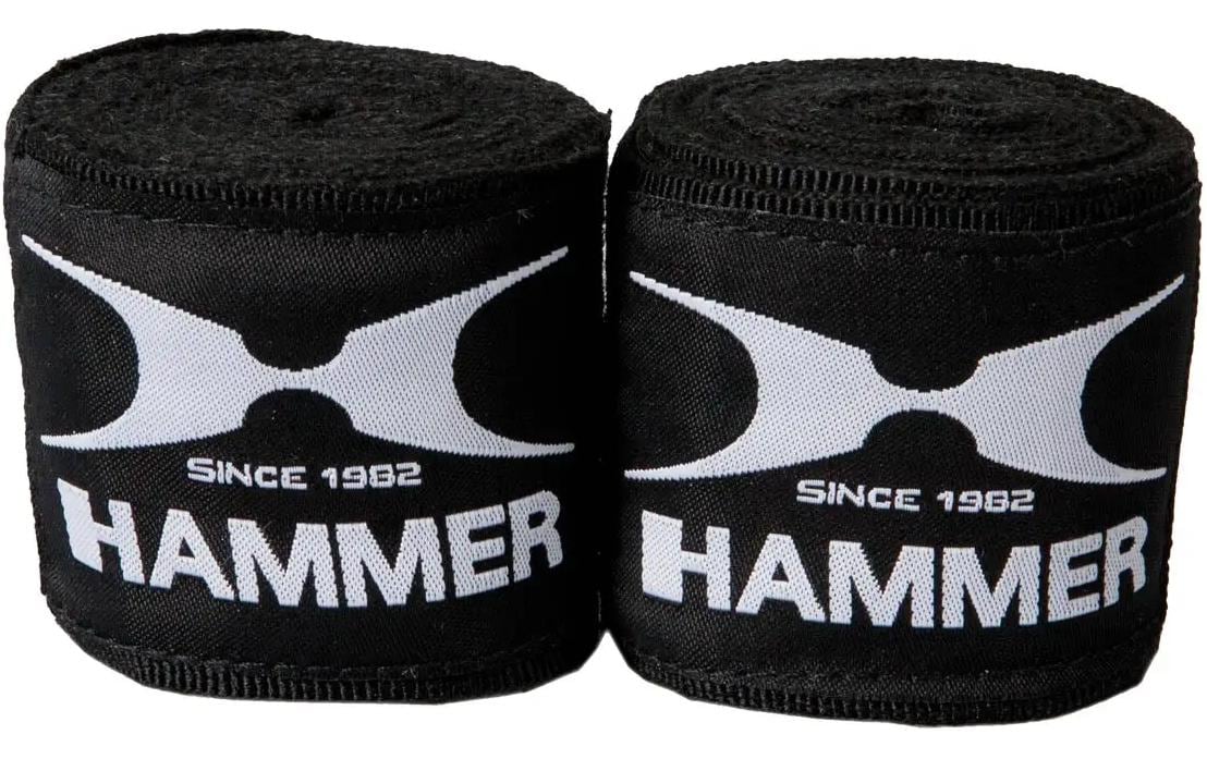 HAMMER Boxbandage elastisch, 3.5 m Schwarz