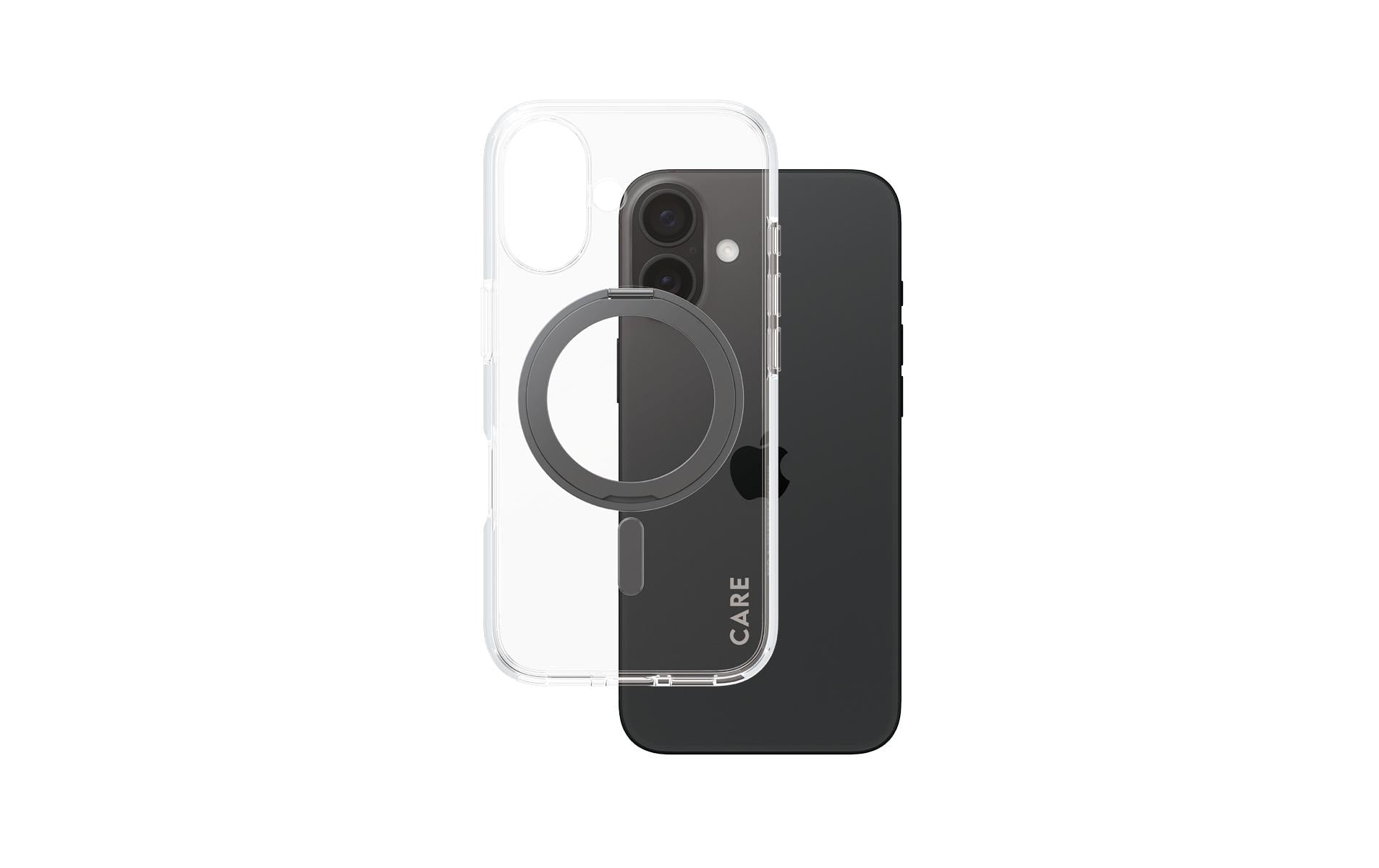 CARE Back Cover Feature Kickstand iPhone 16 Schwarz