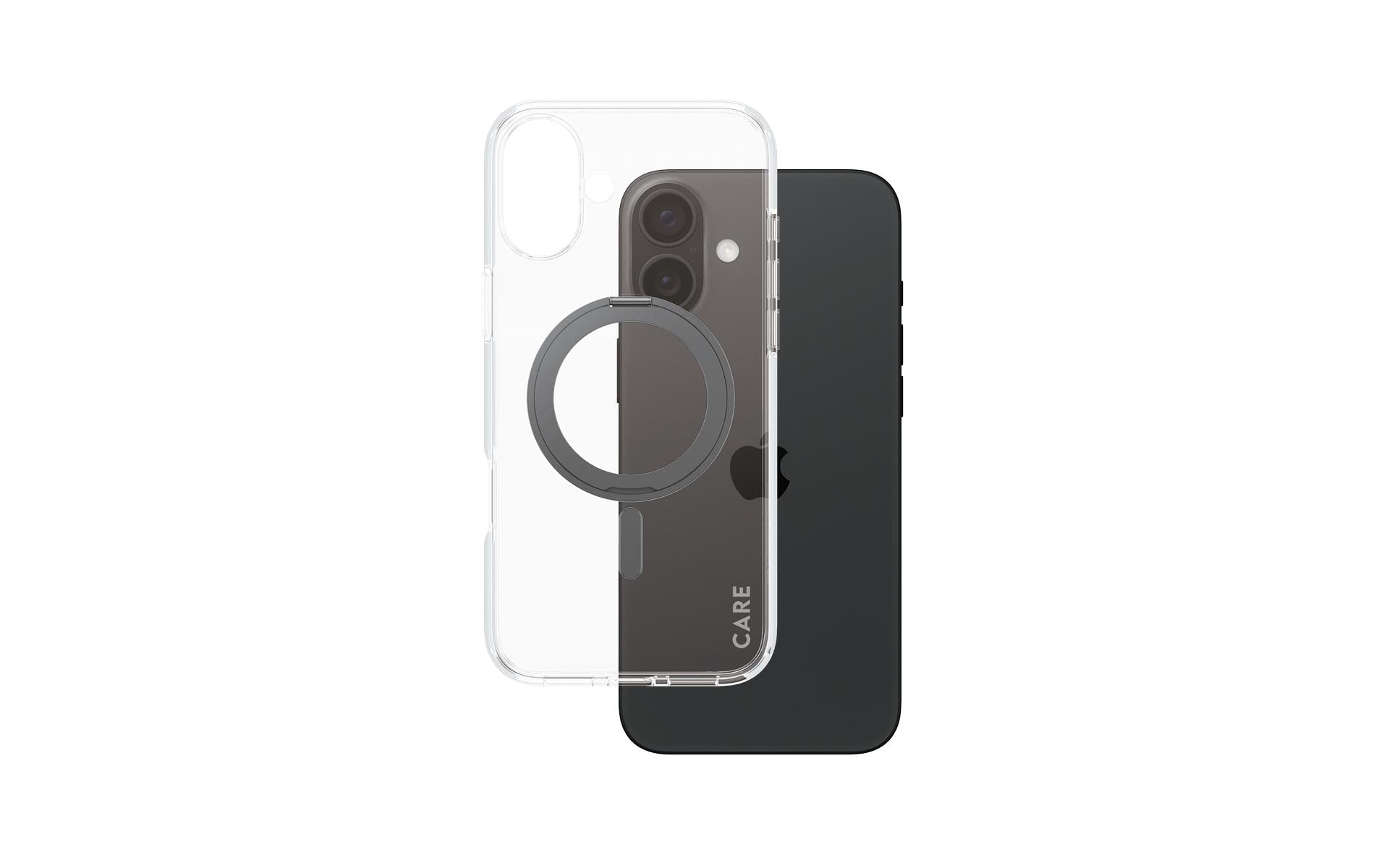 CARE Back Cover Feature Kickstand iPhone 16 Plus Schwarz