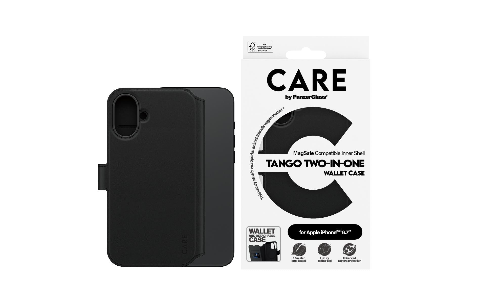 CARE Back Cover Feature Tango 2-in-1 iPhone 16 Plus Schwarz