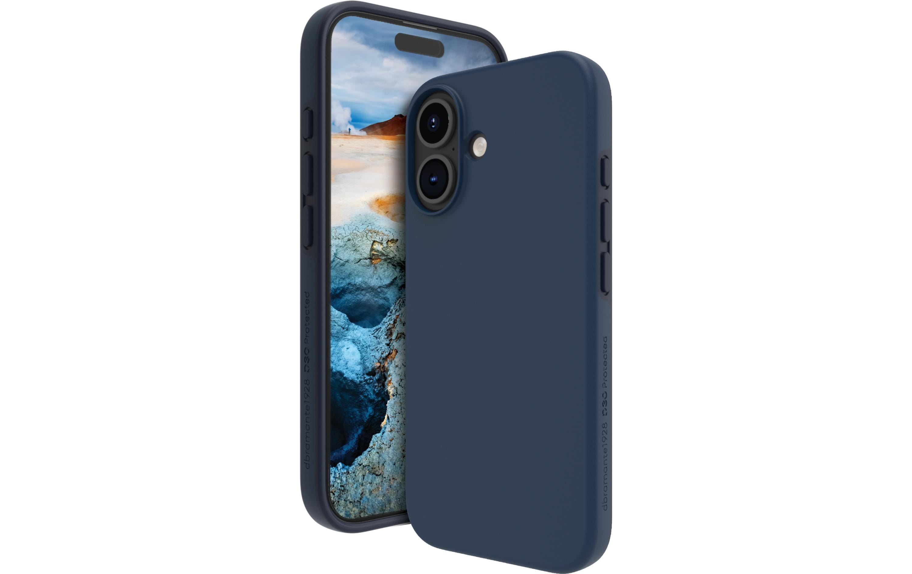 dbramante1928 Back Cover Iceland Ultra D3O iPhone 16 Blau