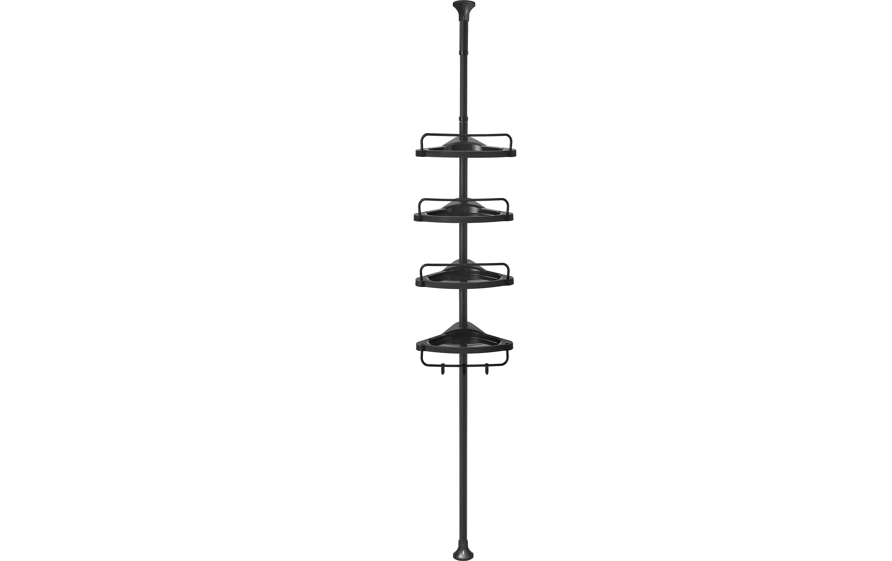 Songmics Duschmittelhalter 85-305 cm, Schwarz