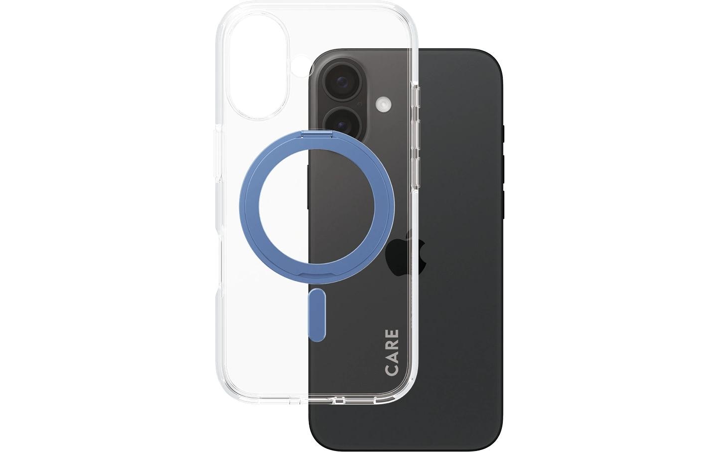 CARE Back Cover Feature Kickstand iPhone 16 Blau