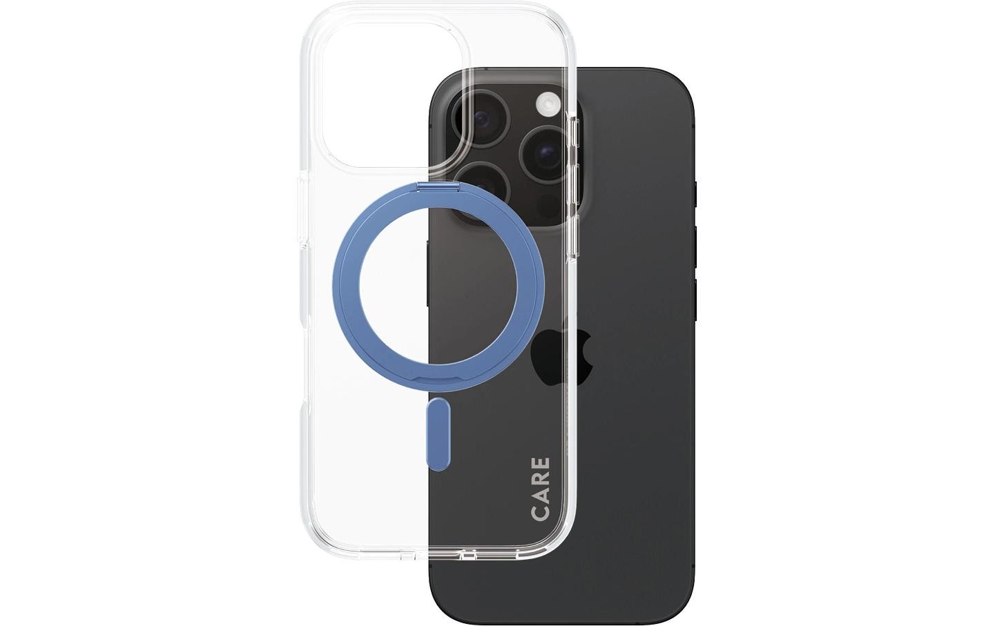 CARE Back Cover Feature Kickstand iPhone 16 Pro Blau