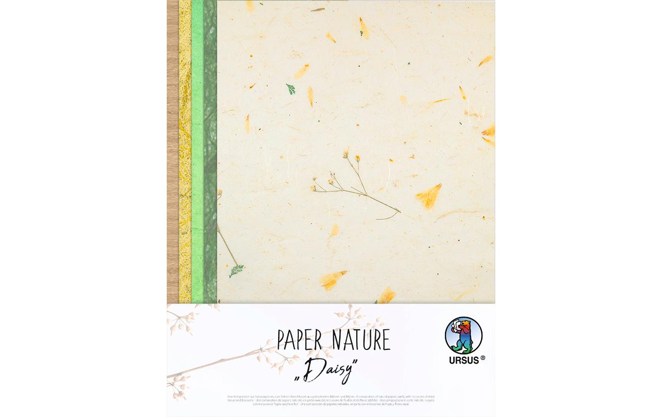 URSUS Papier-Set Natur Daisy