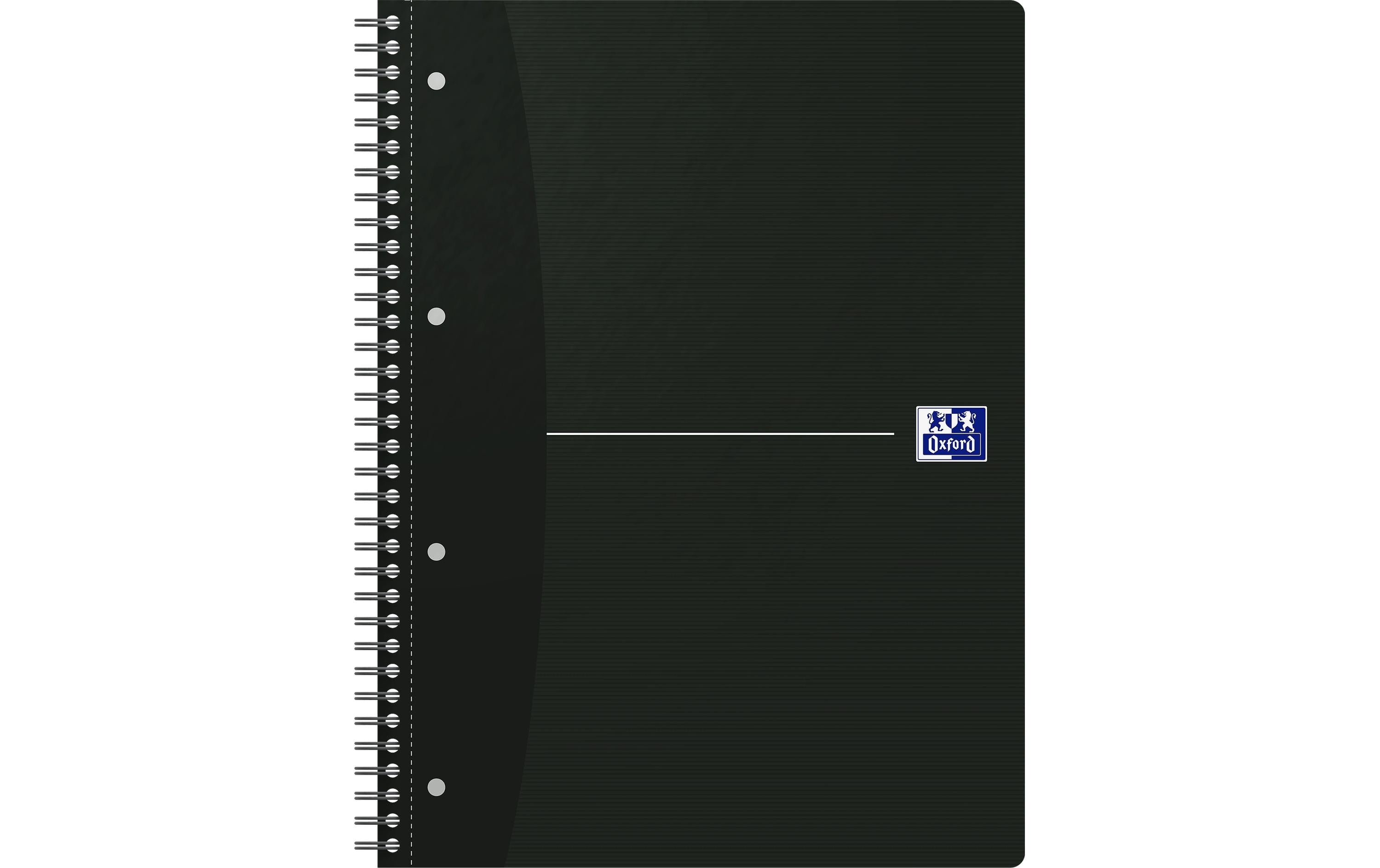 Oxford Notizheft Collegeblock Essential, A4 +, Liniert, Schwarz