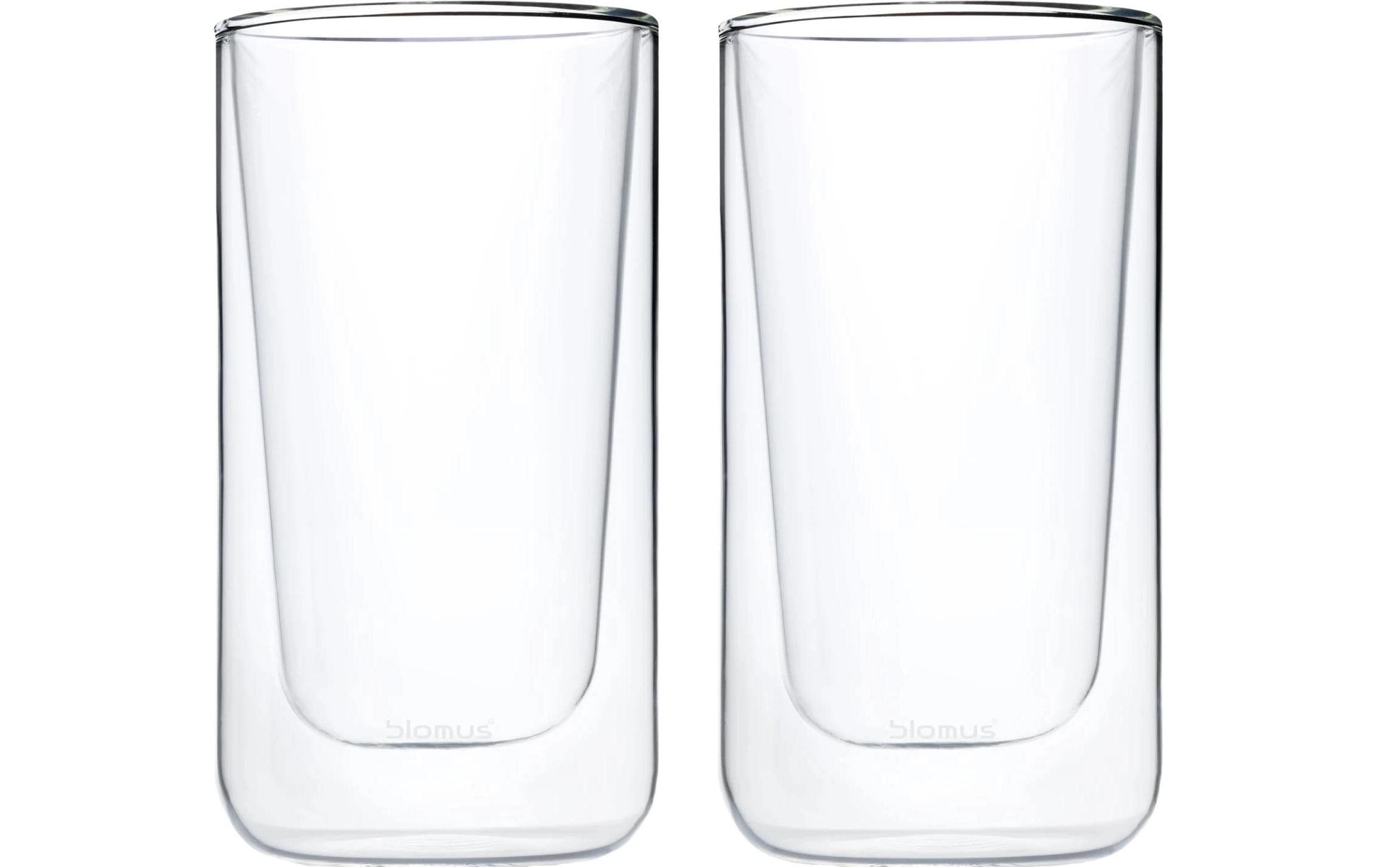 Blomus Latte Macchiato Becher Nero 320 ml, 2 Stück, Transparent