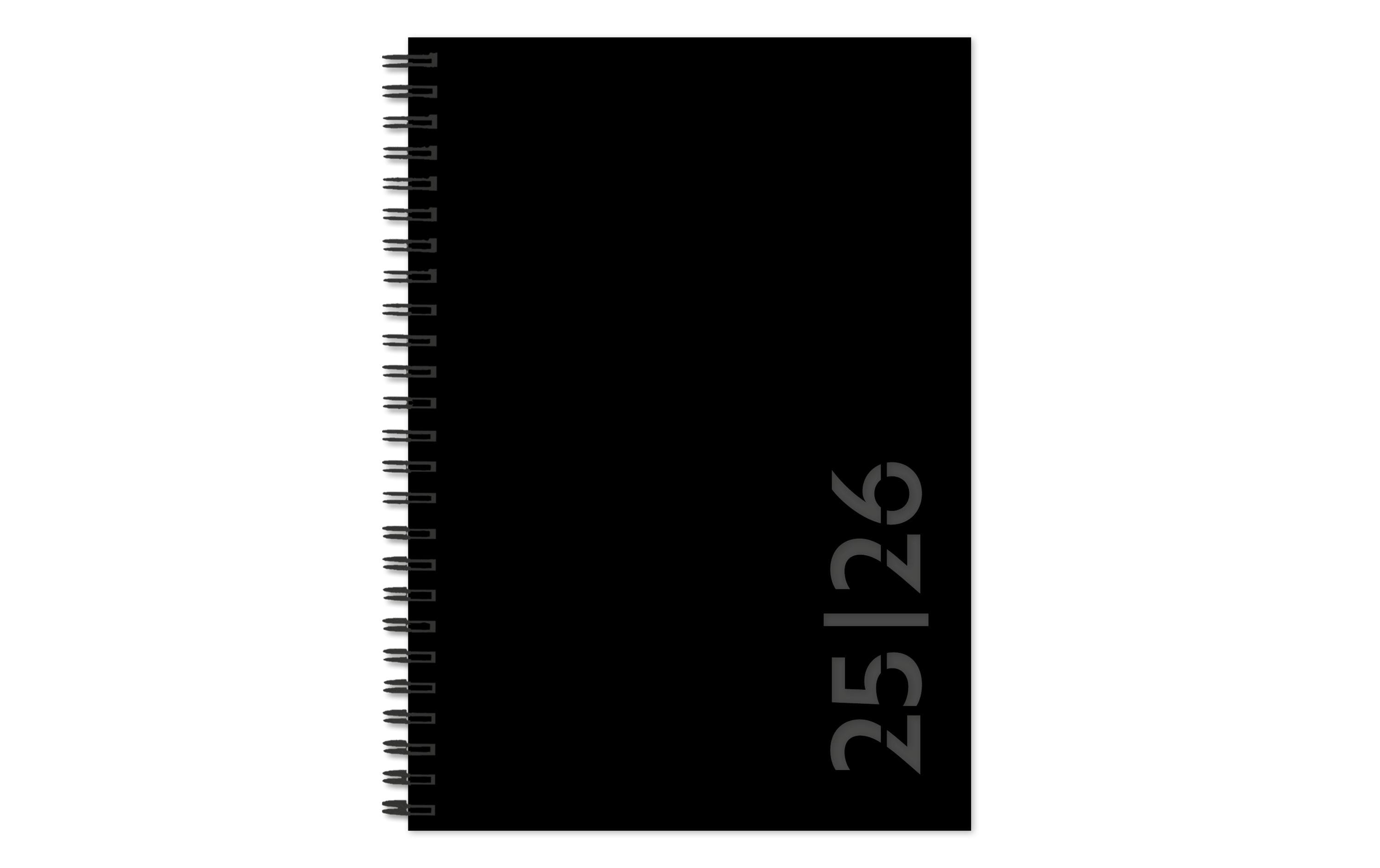Simplex Schulagenda Colors weekly A5, 2025-2026, Schwarz
