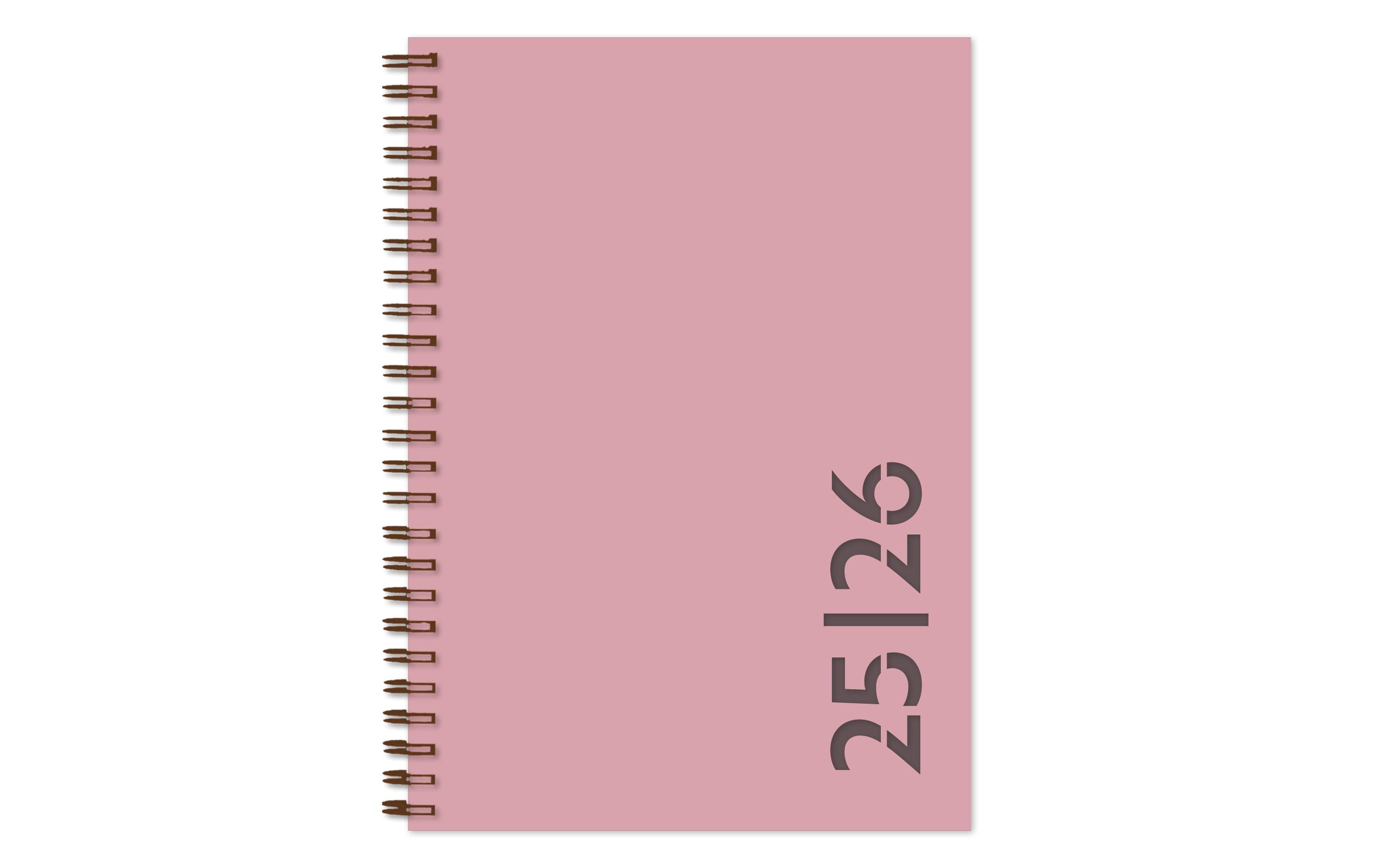 Simplex Schulagenda Colors weekly A6, 2025-2026, Hellrosa