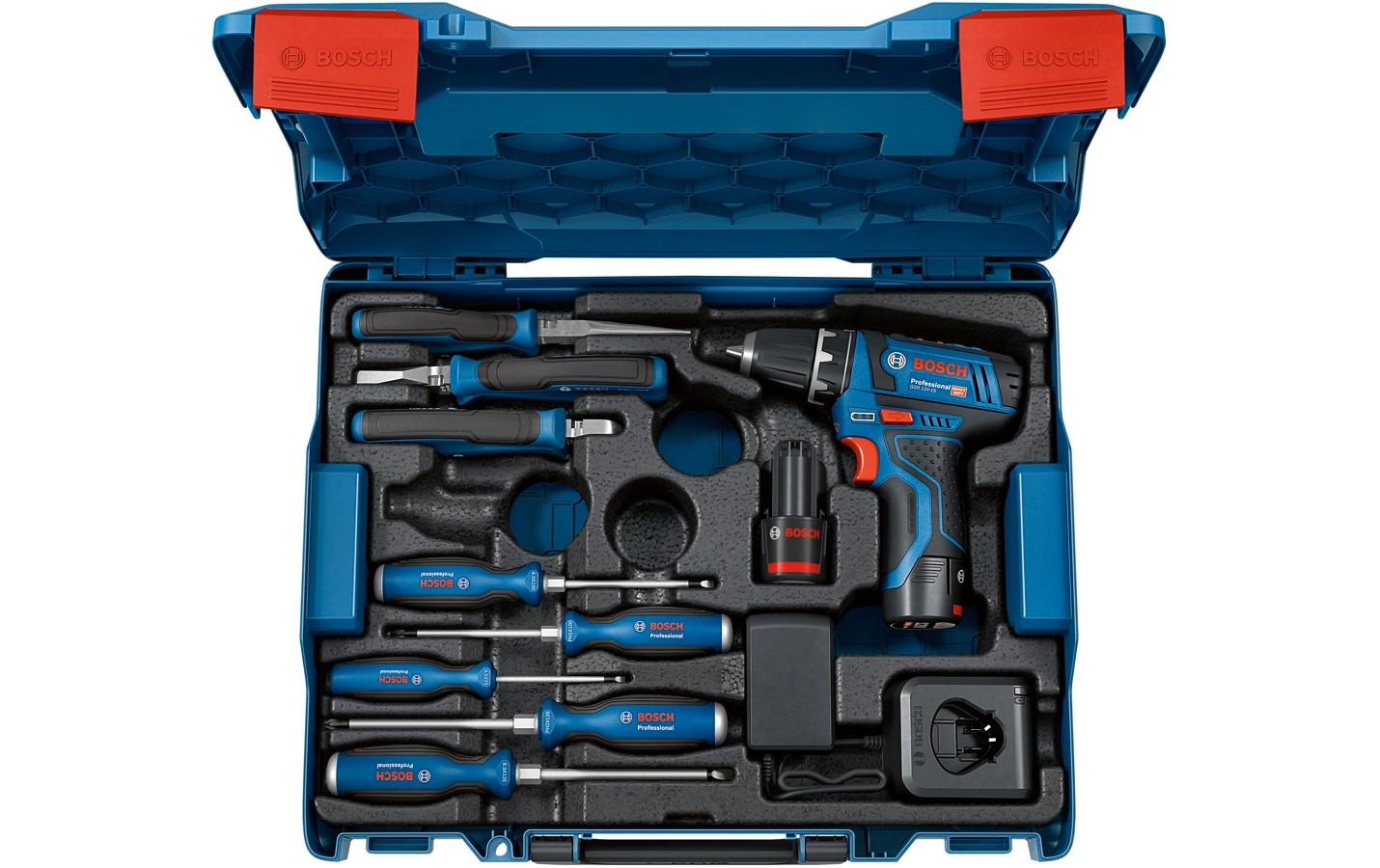 Bosch Professional Akku-Werkzeugset GSR 12 V-15