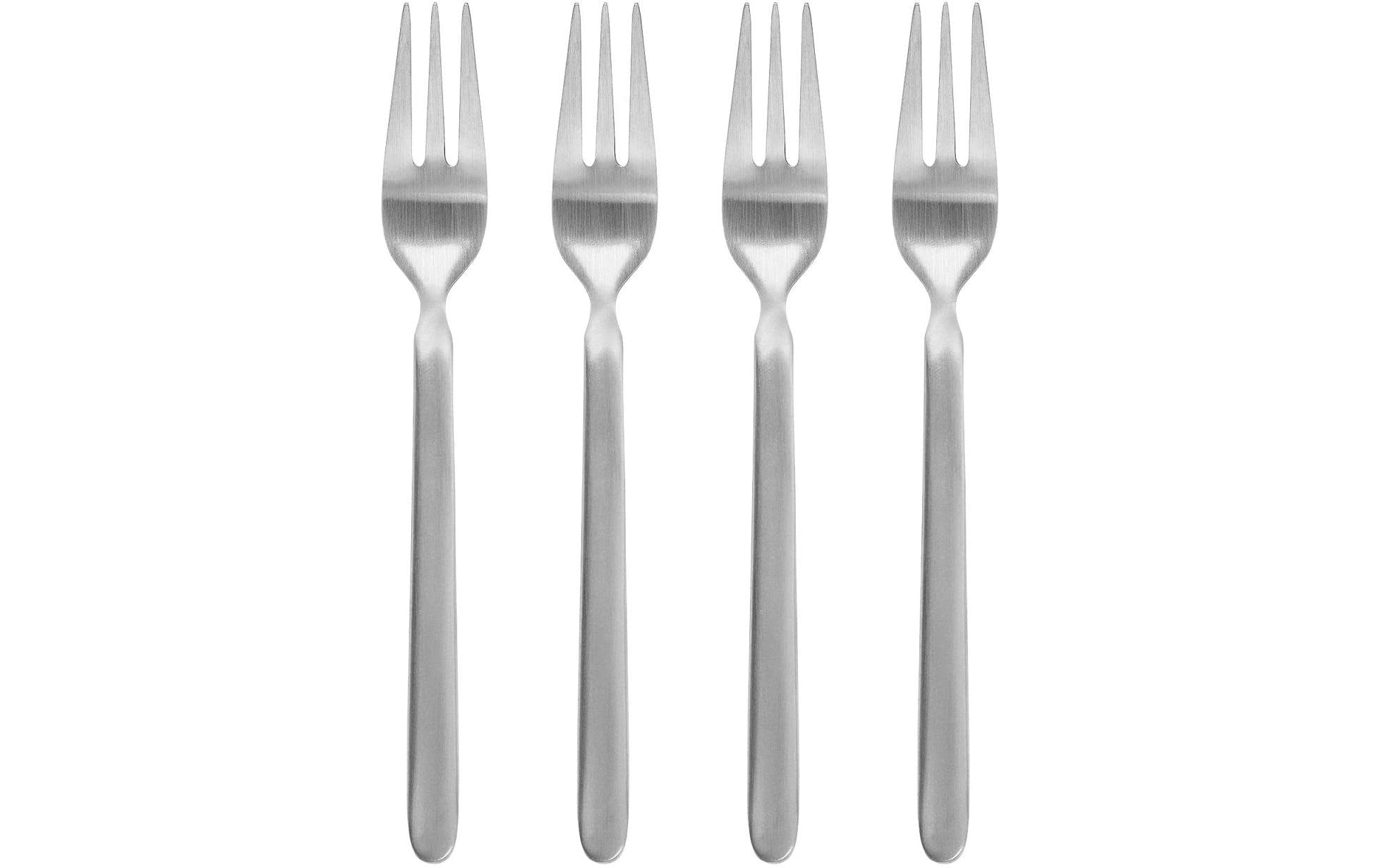 Blomus Kuchengabel Stella 4 Stück, Silber