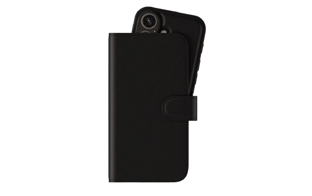 Holdit Book Cover Mag iPhone 16 Schwarz