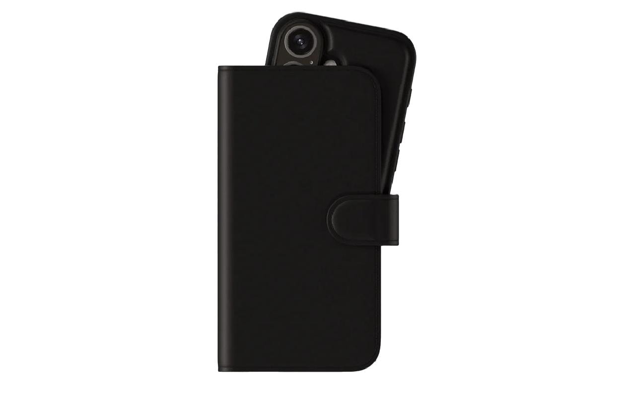 Holdit Book Cover Mag iPhone 16 Plus Schwarz