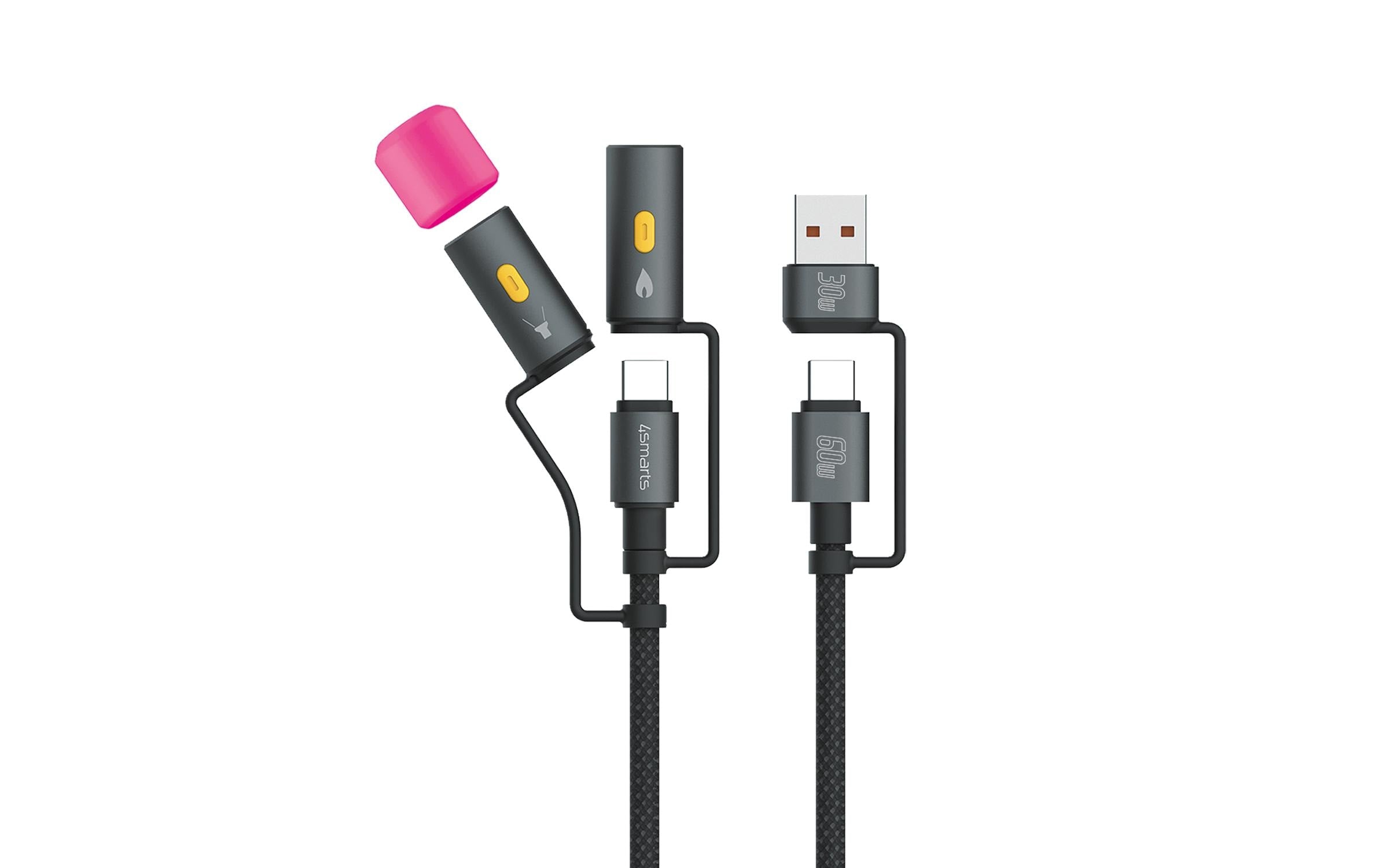 4smarts 4in1 USB-C Kabelset Explorer mit Lampe und Anzünder