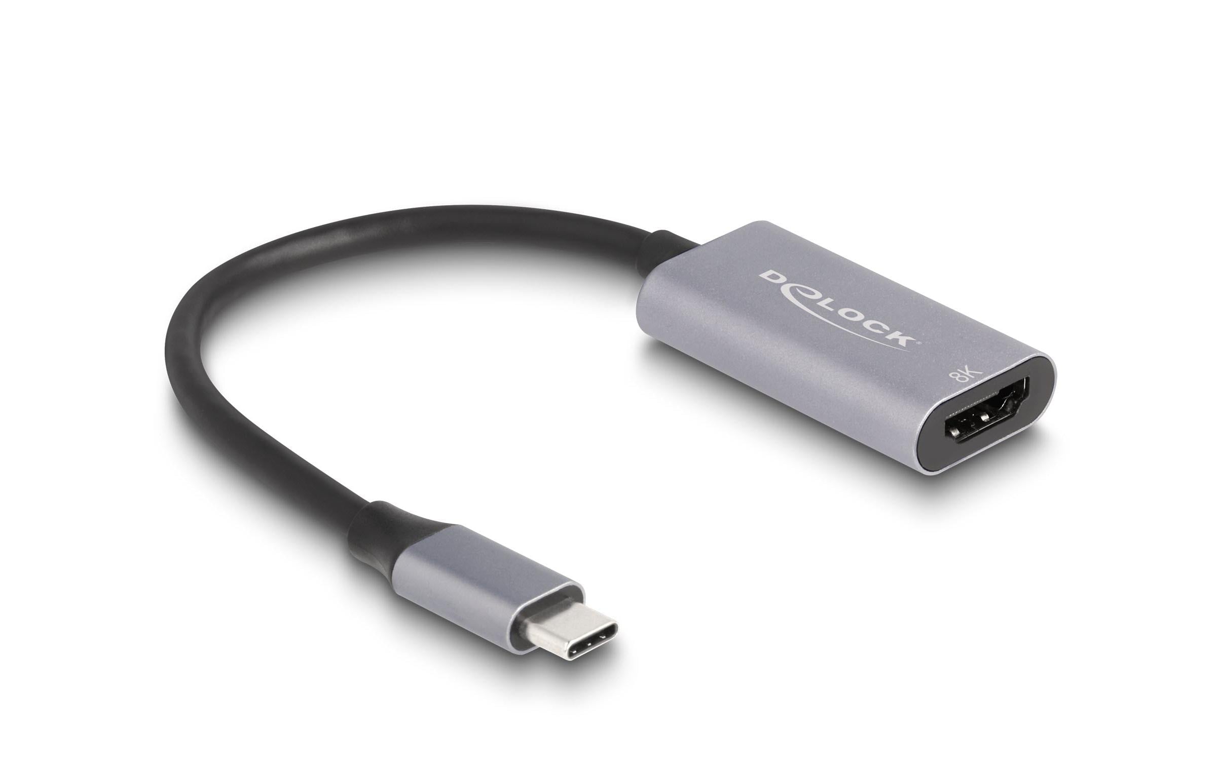 Delock Adapter USB-C–HDMI Passiv, 8K/30Hz, Schwarz