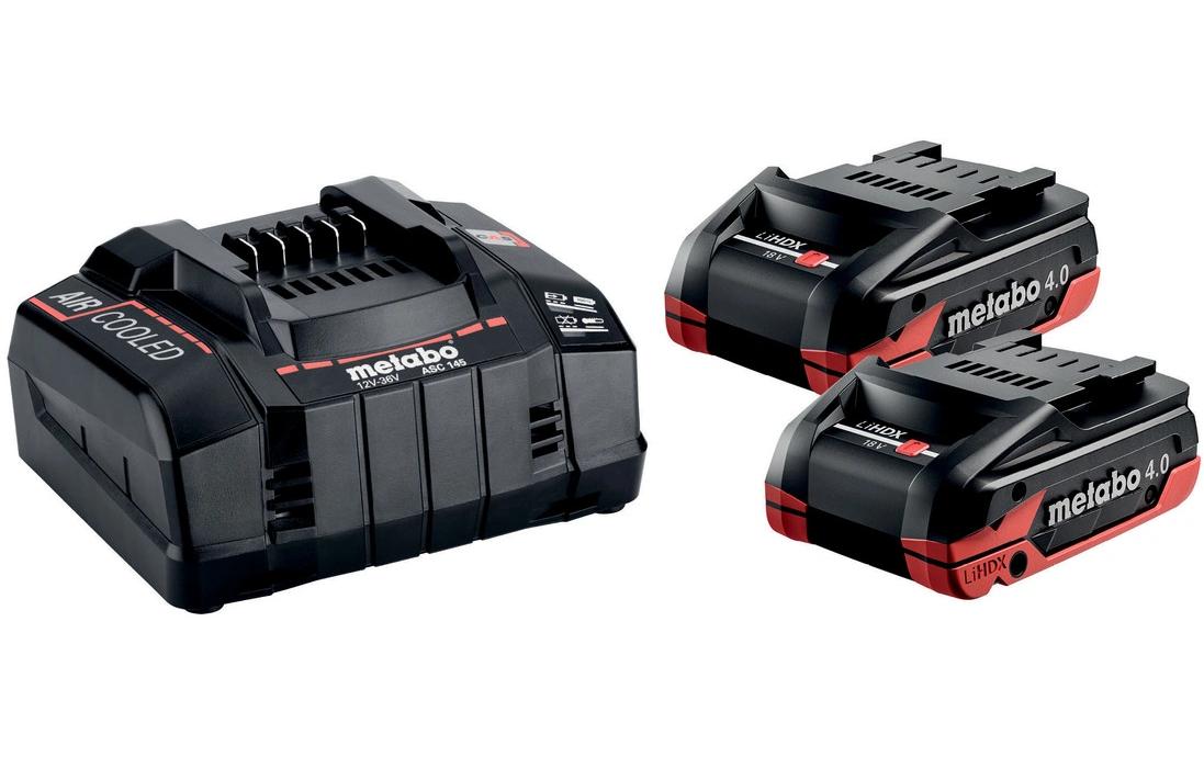 Metabo Akku und Ladegerät 2 x LiHD Xtreme 4.0 Ah