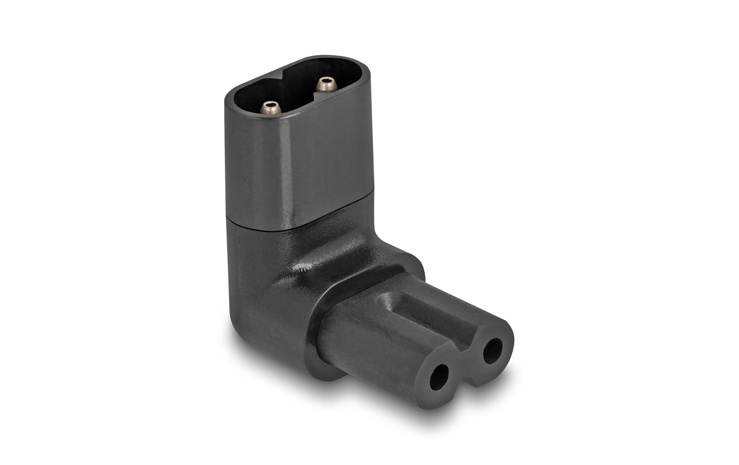 Delock Adapterstecker IEC60320 C8 - C7, gewinkelt