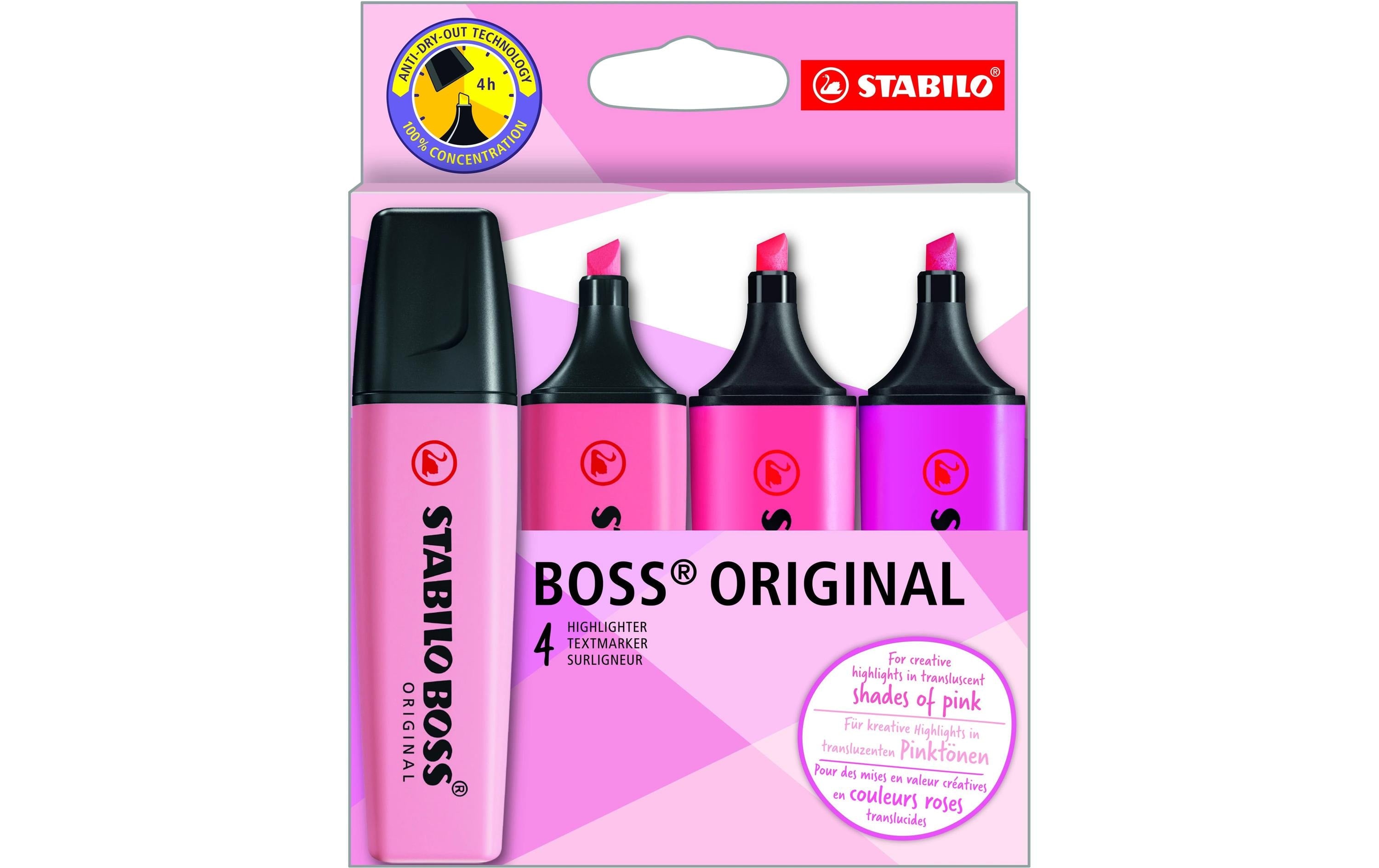 STABILO BOSS Shades of pink, 4er Etui