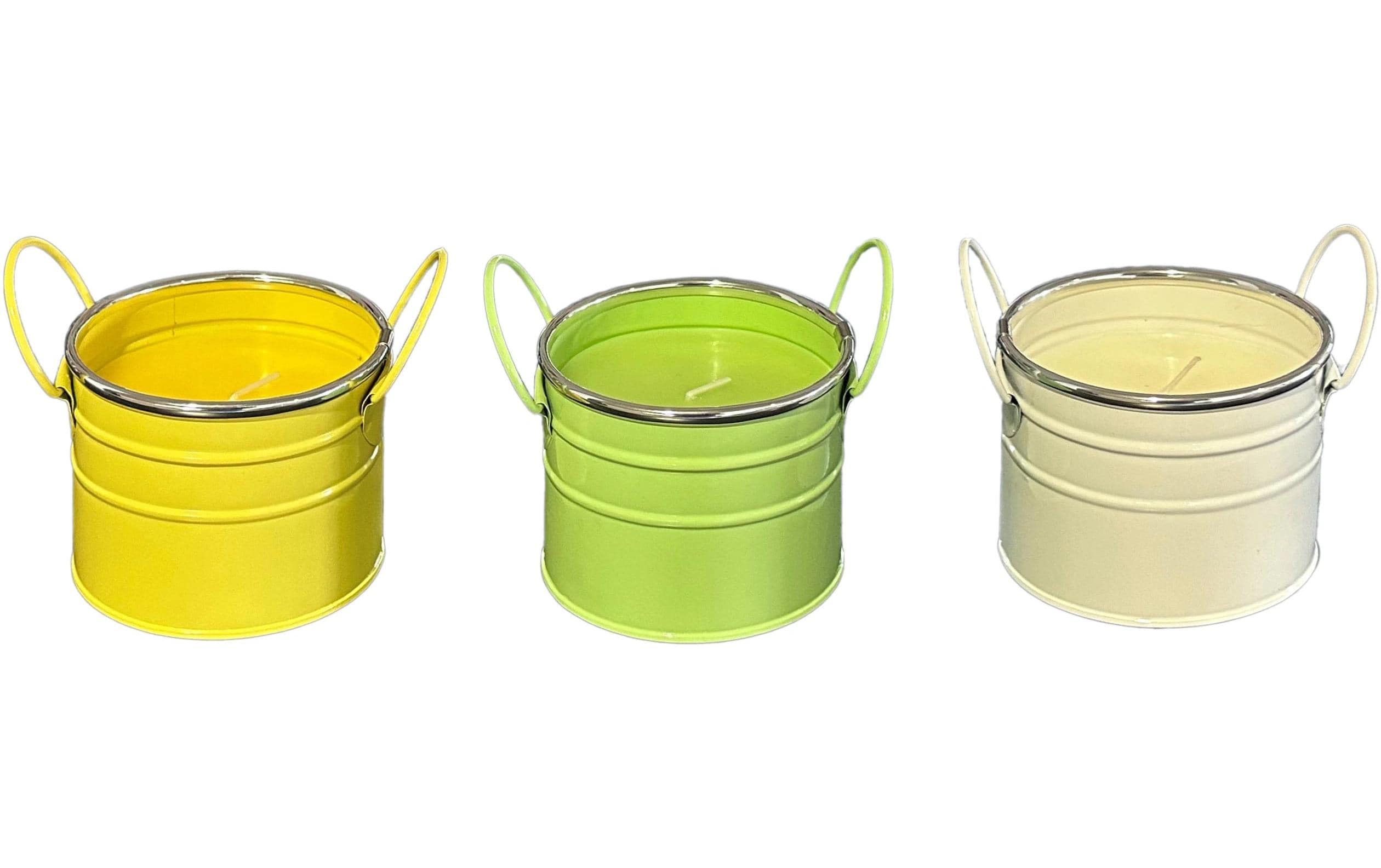 Dameco Gartenkerze Citronella 3 Stück, Gelb/Grün,Weiss