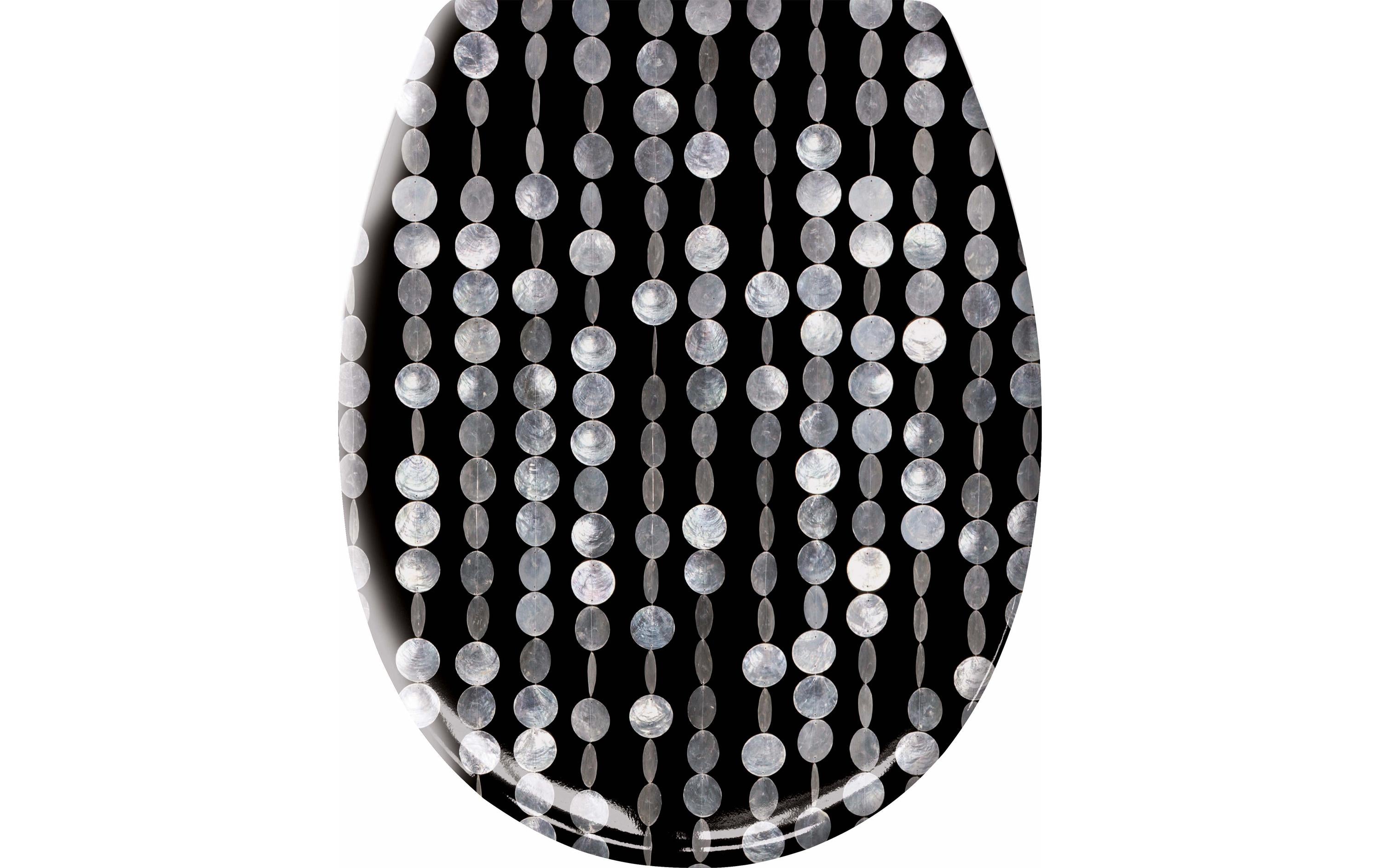 Kleine Wolke Toilettensitz Perla Absenkautomatik, Schwarz/Weiss