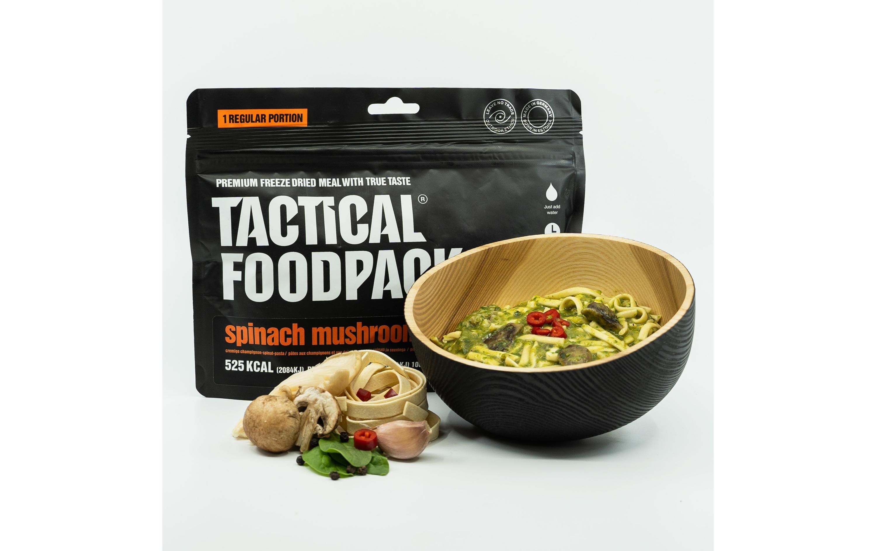 Tactical Foodpack Hauptgericht Spinat-Pilz-Nudeln