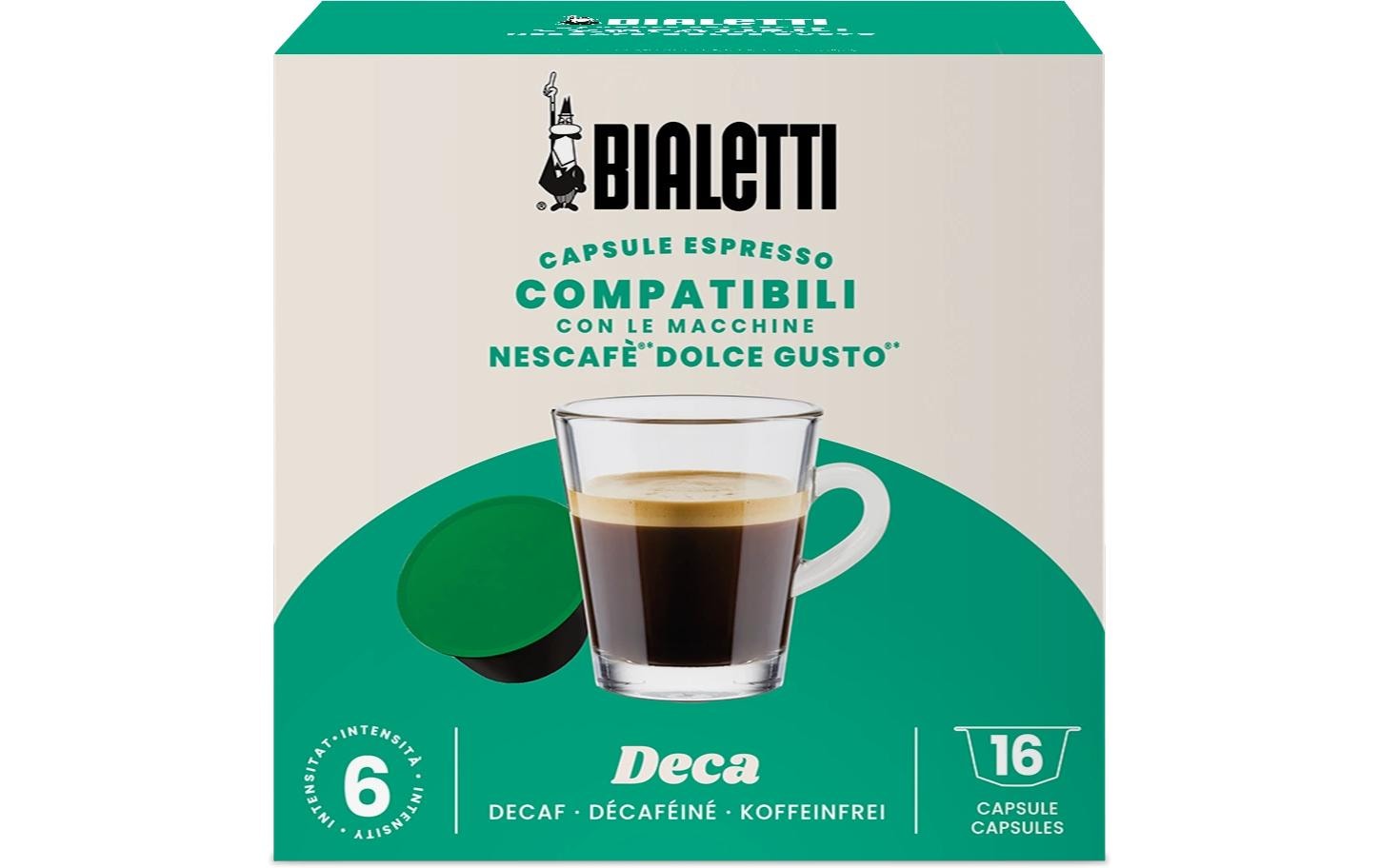 Bialetti Kaffeekapseln Deca Dolce Gusto 16 Stück