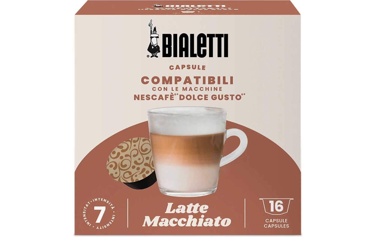 Bialetti Kaffeekapseln Latte Macchiato Dolce Gusto 16 Stück