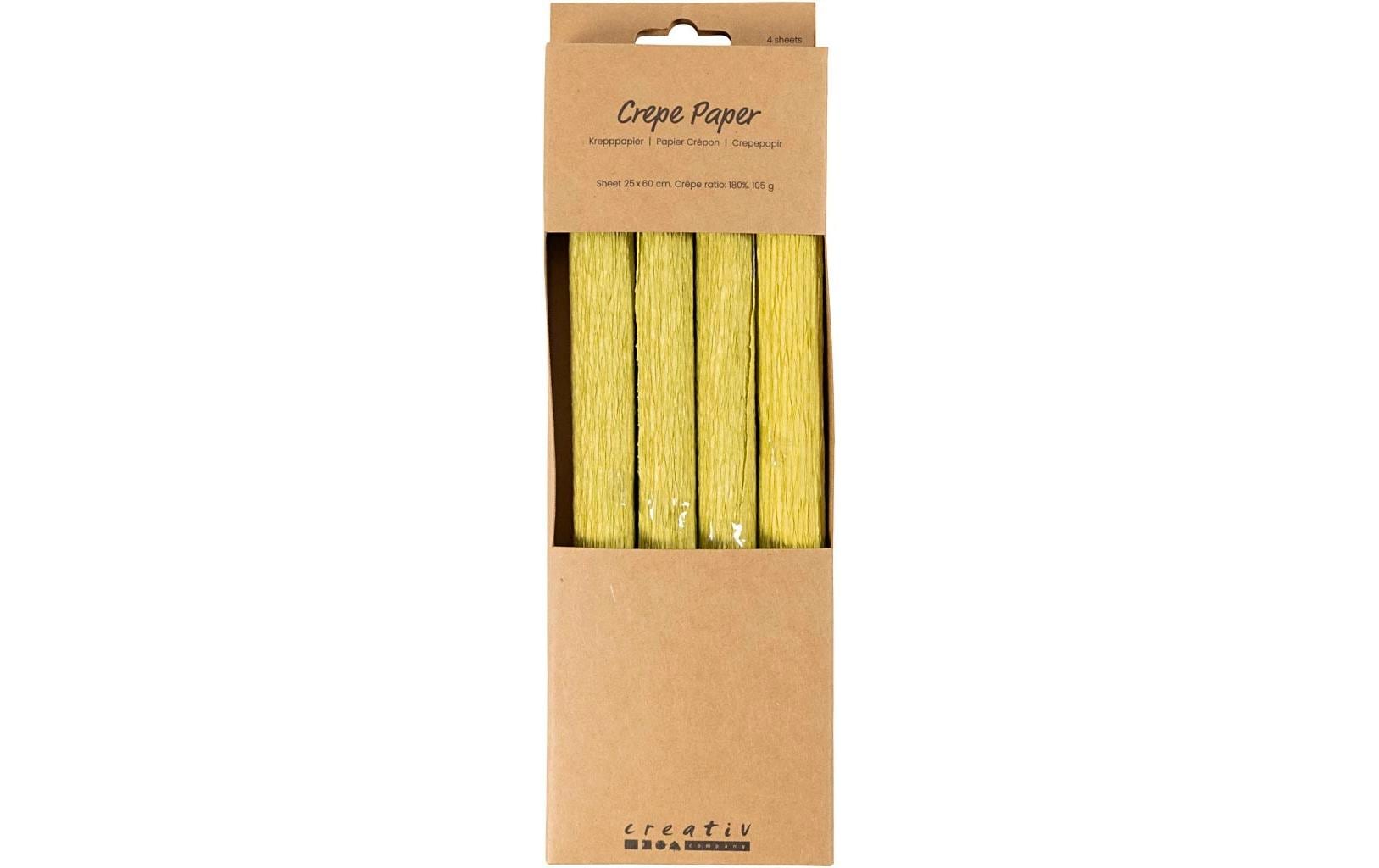 Creativ Company Krepppapier 4 Rollen 25 x 60 cm, Hellgrün