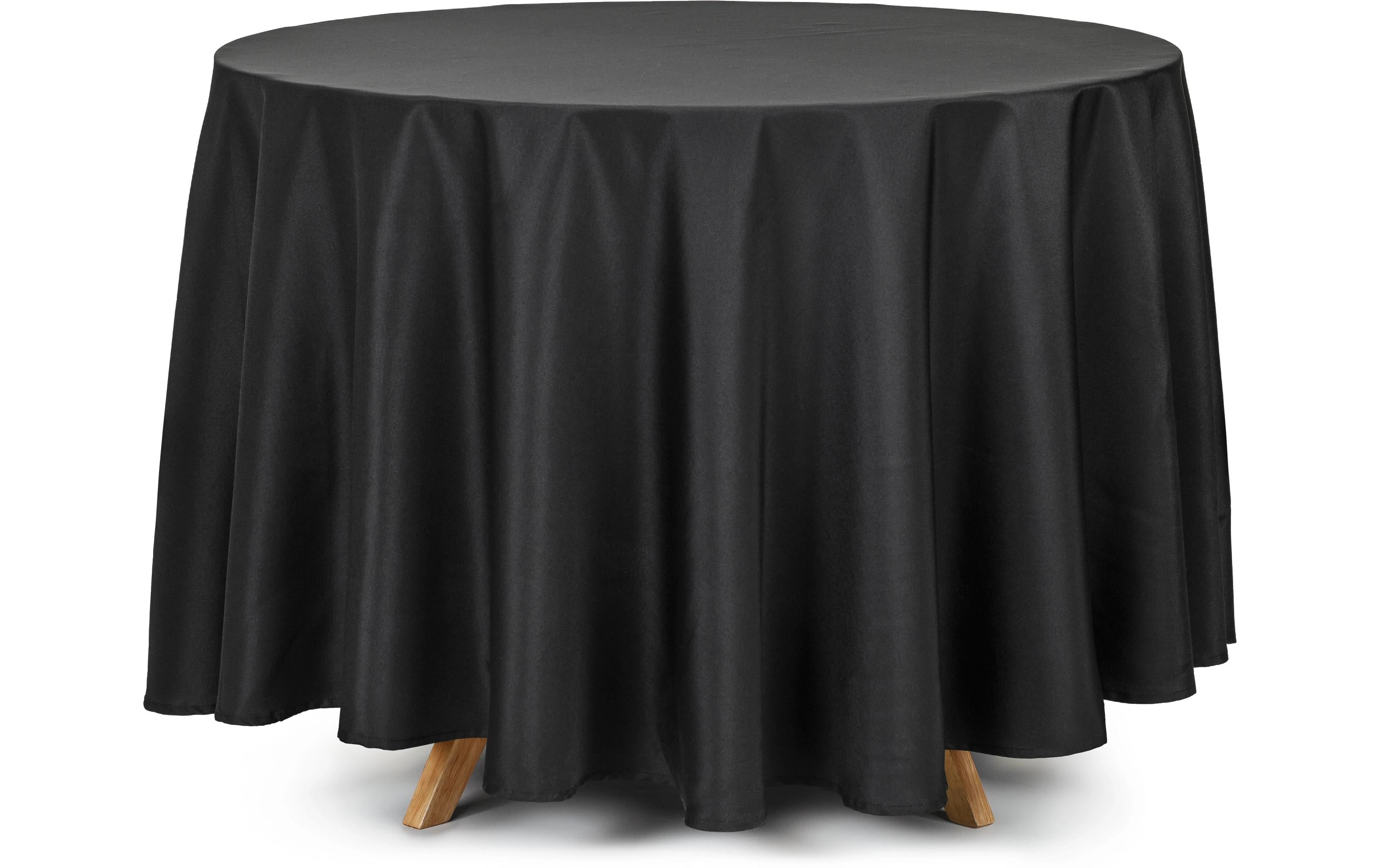 Partydeco Tischdecke Rund schwarz, D 230 cm, 1 Stück