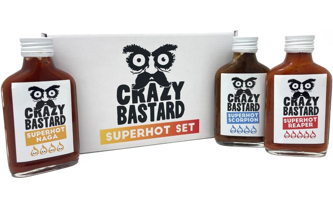 Crazy Bastard Sauce Sauce Superhot Set 3 x 100 ml