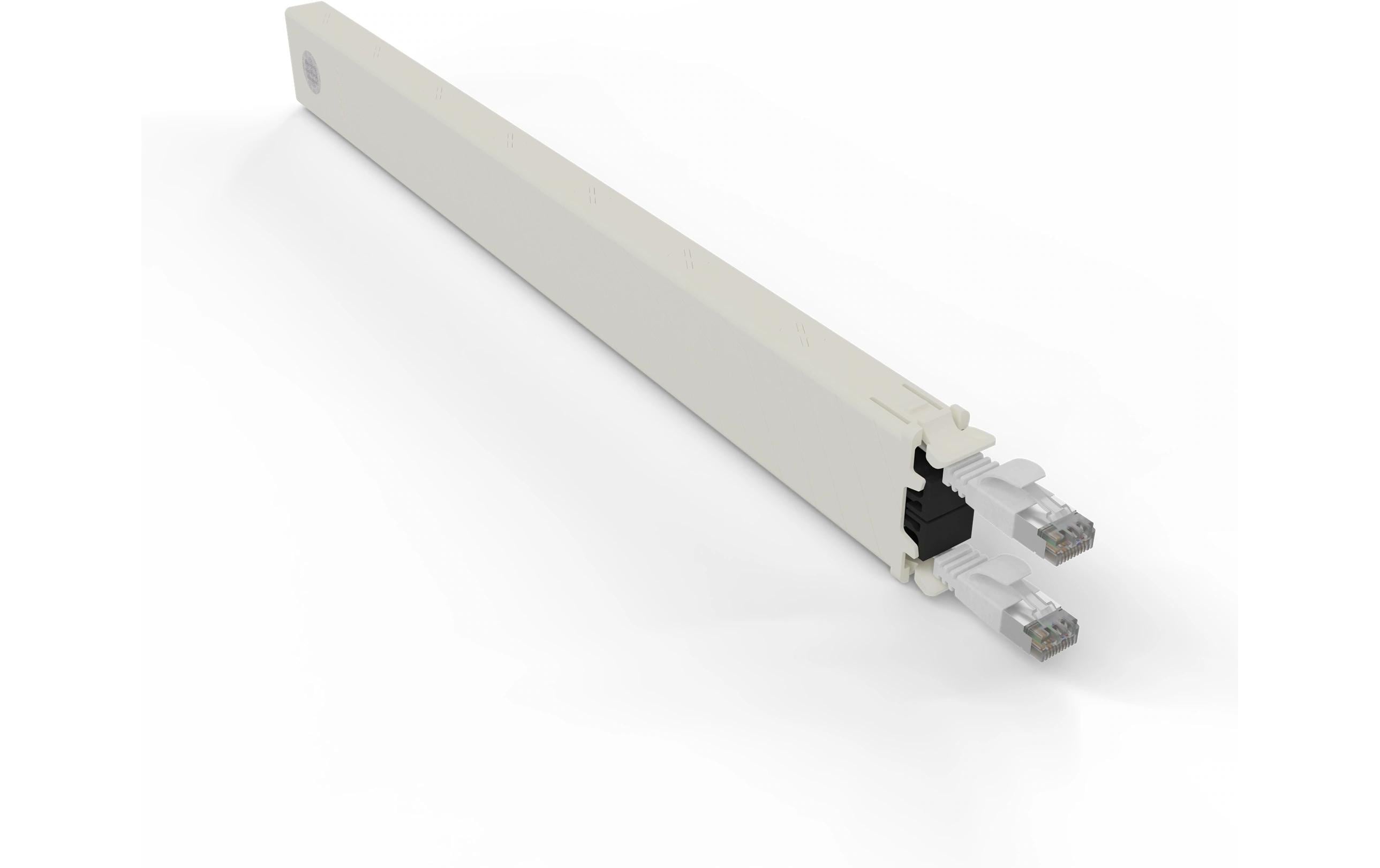 Patchbox patchbox.one / Cassette / 8RU / Cat 6A, STP, 0.8 m, Weiss
