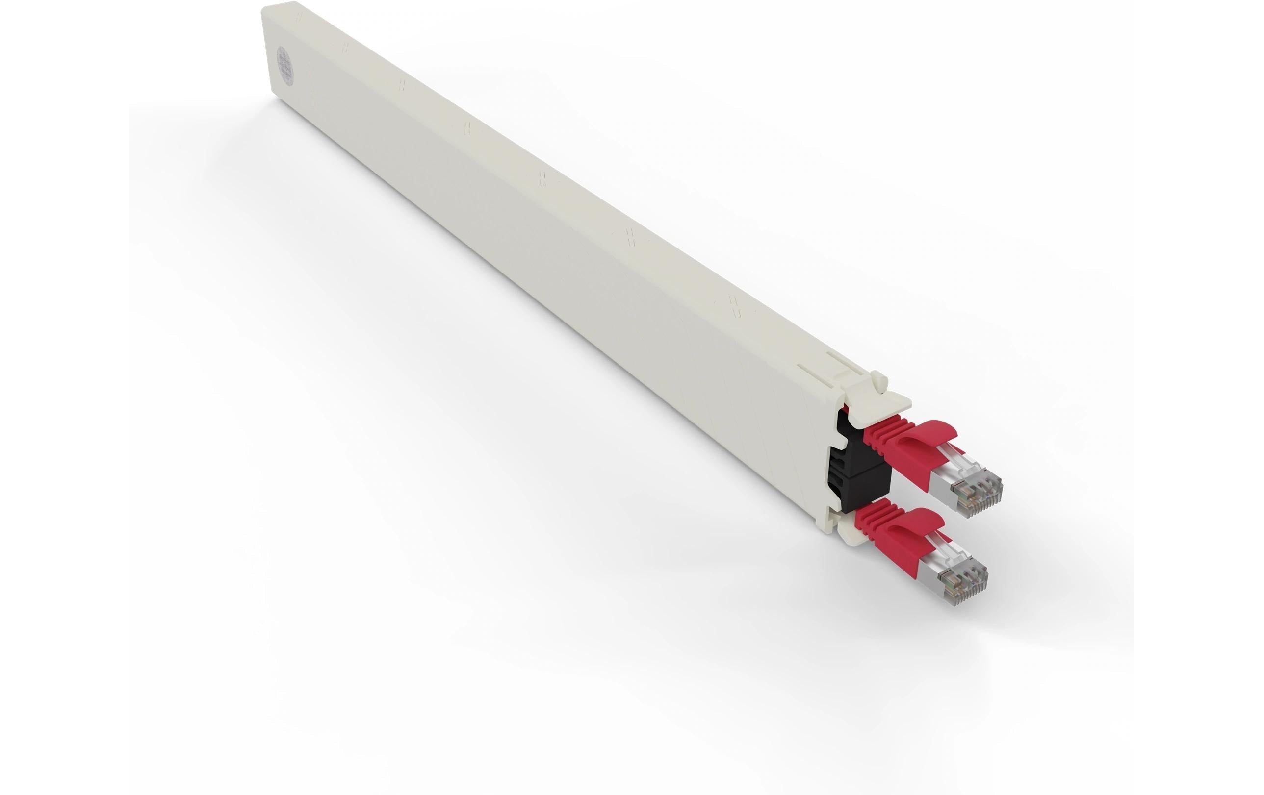 Patchbox patchbox.one / Cassette / 8RU / Cat 6A, STP, 0.8 m, Rot