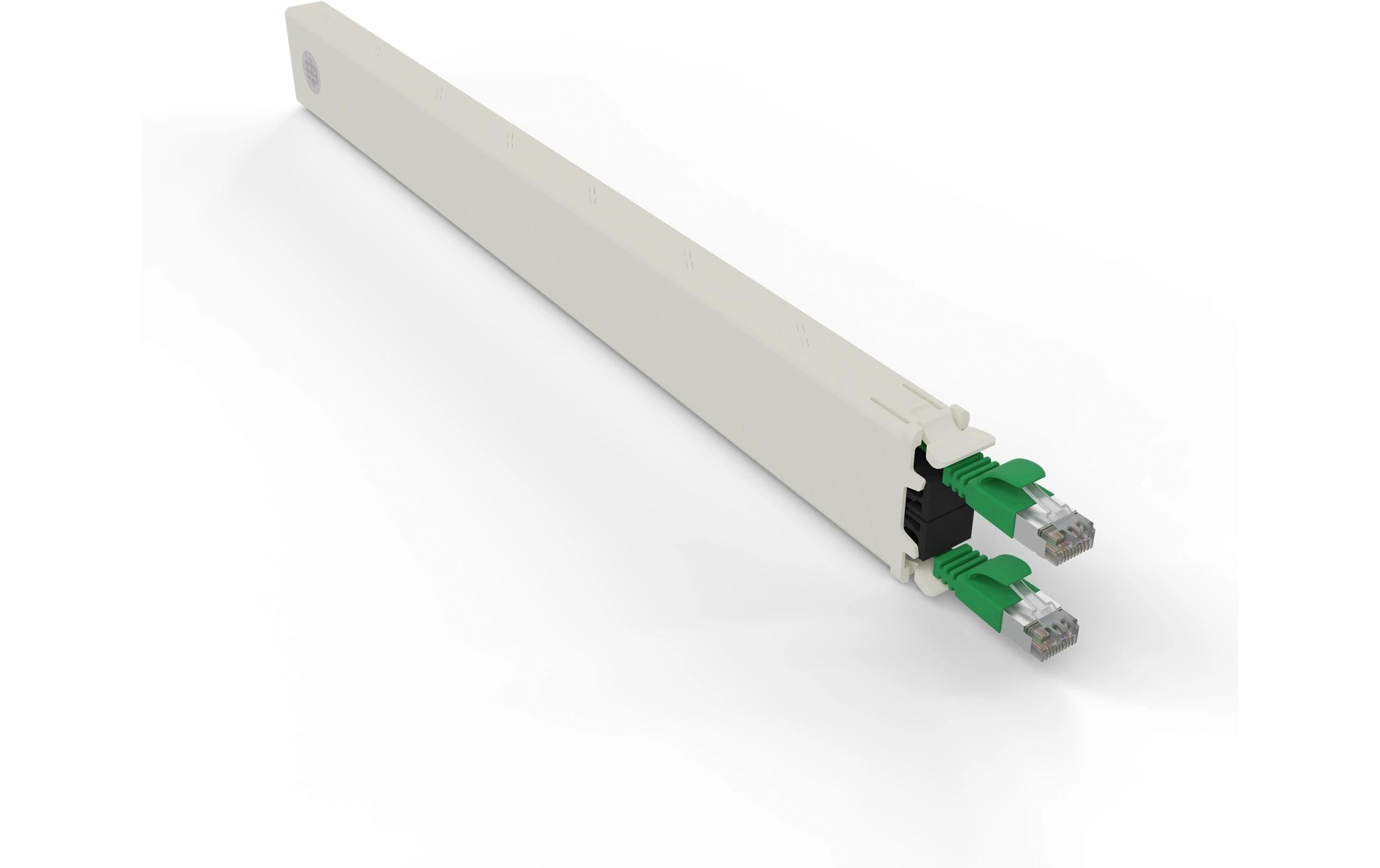 Patchbox patchbox.one / Cassette / 8RU / Cat 6A, STP, 0.8 m, Grün