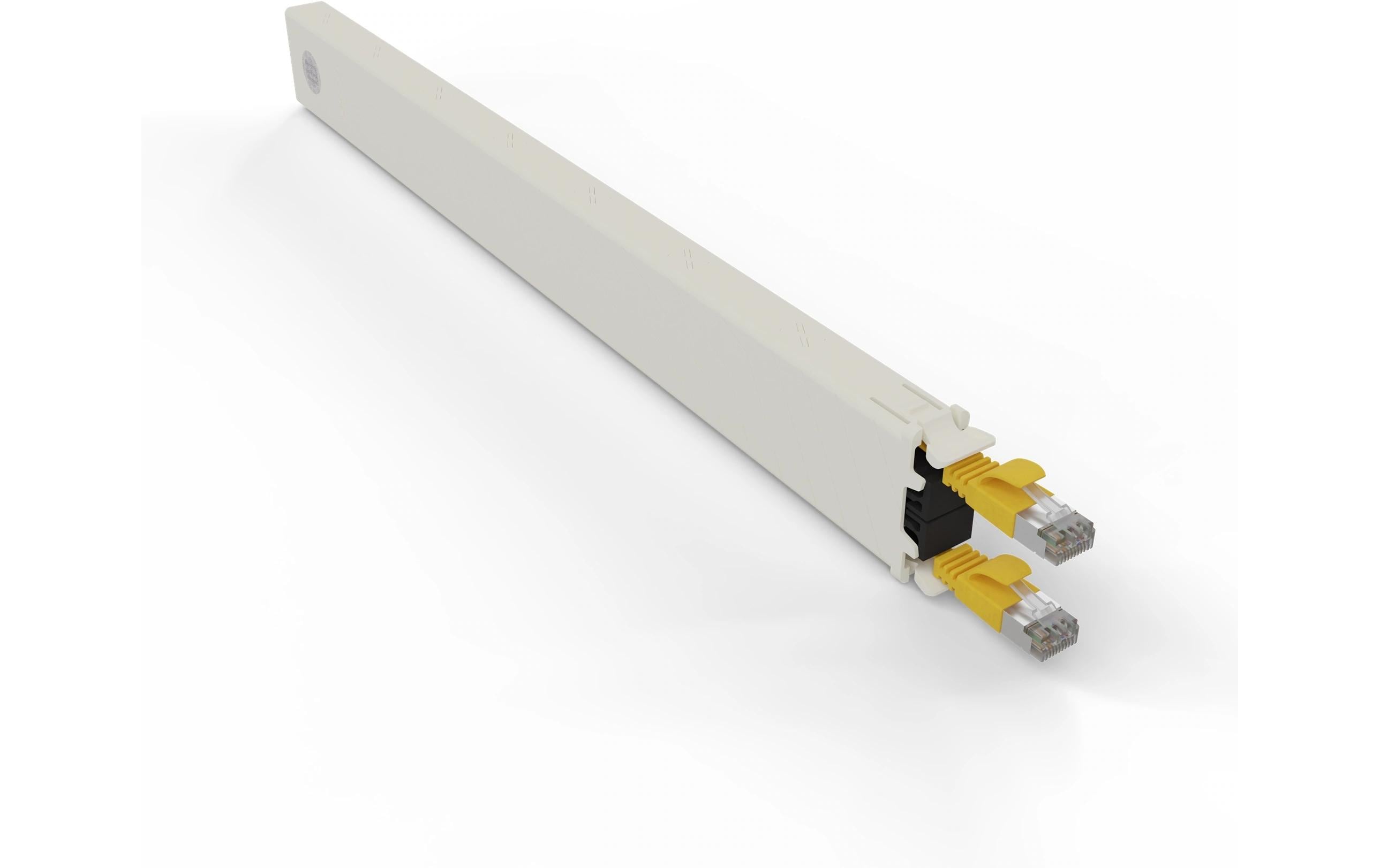 Patchbox patchbox.one / Cassette / 8RU / Cat 6A, STP, 0.8 m, Gelb