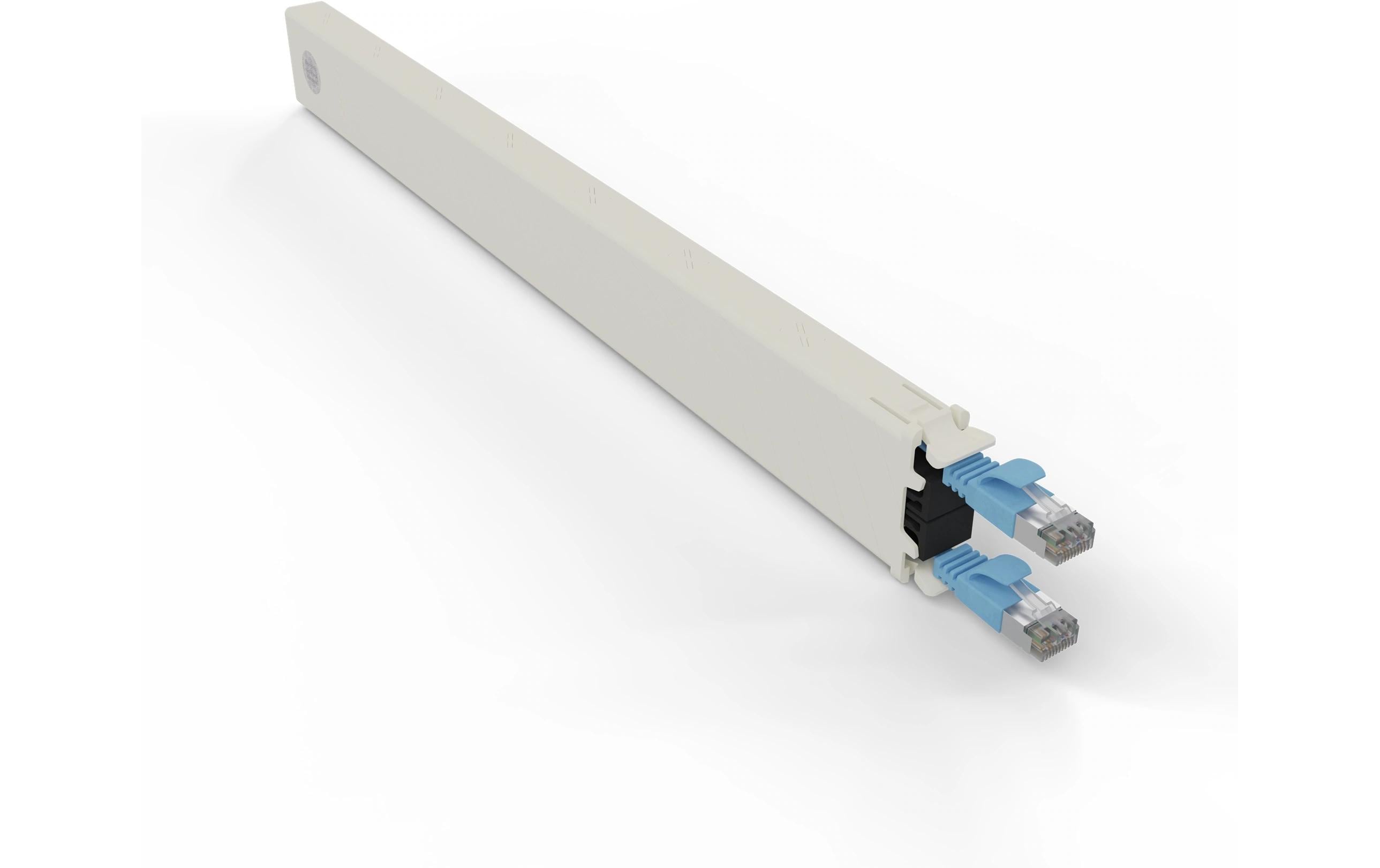 Patchbox patchbox.one / Cassette / 8RU / Cat 6A, STP, 0.8 m, Blau