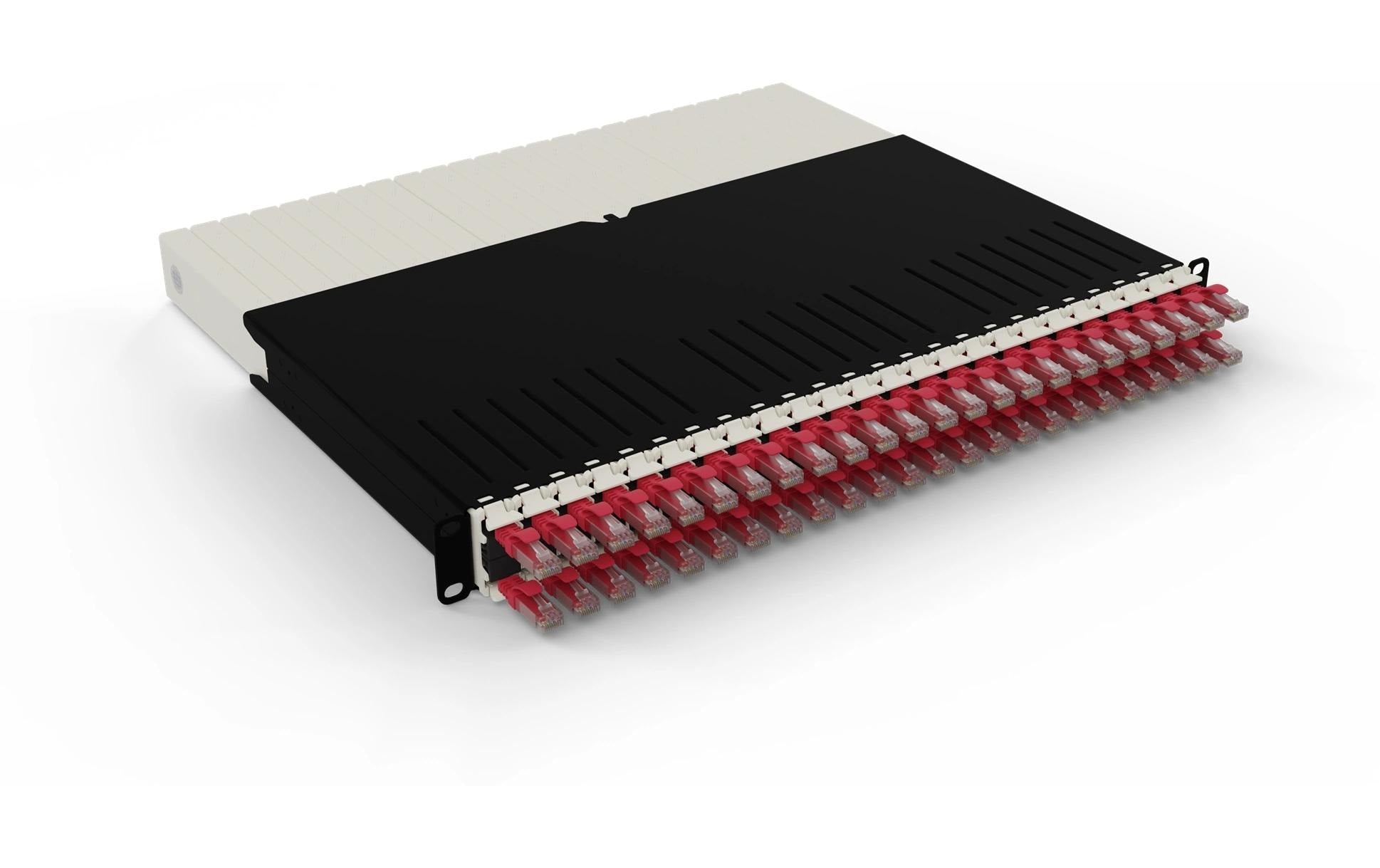 Patchbox patchbox.one / 8RU / Cat 6A, UTP, 0.8 m, Rot