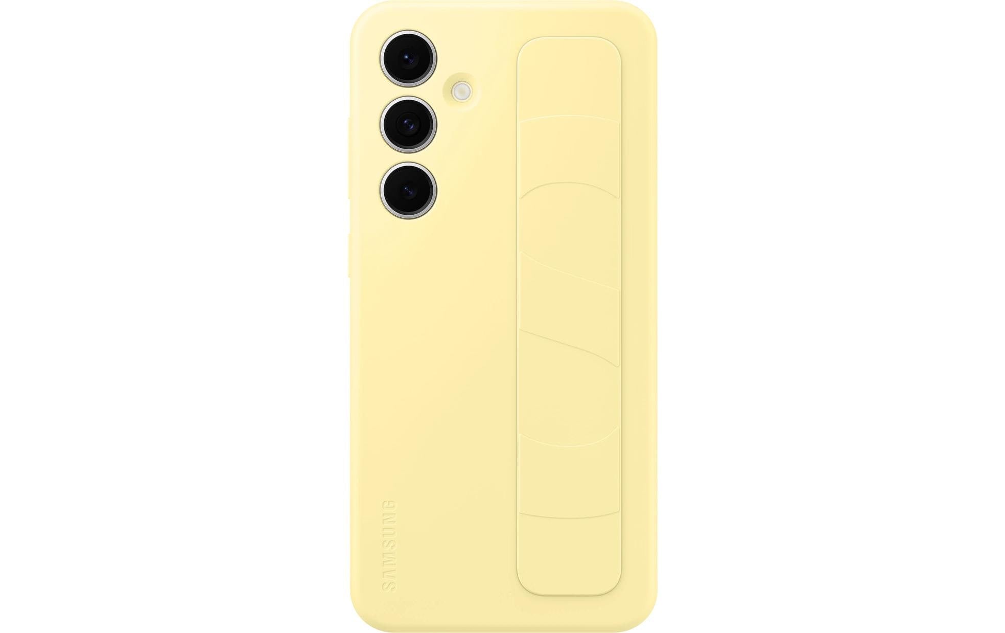 Samsung Back Cover Standing Grip Case Galaxy S24 FE Gelb
