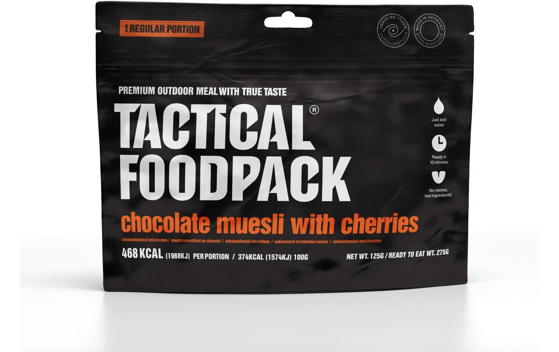 Tactical Foodpack Frühstück Schokoladenmüsli mit Kirschen
