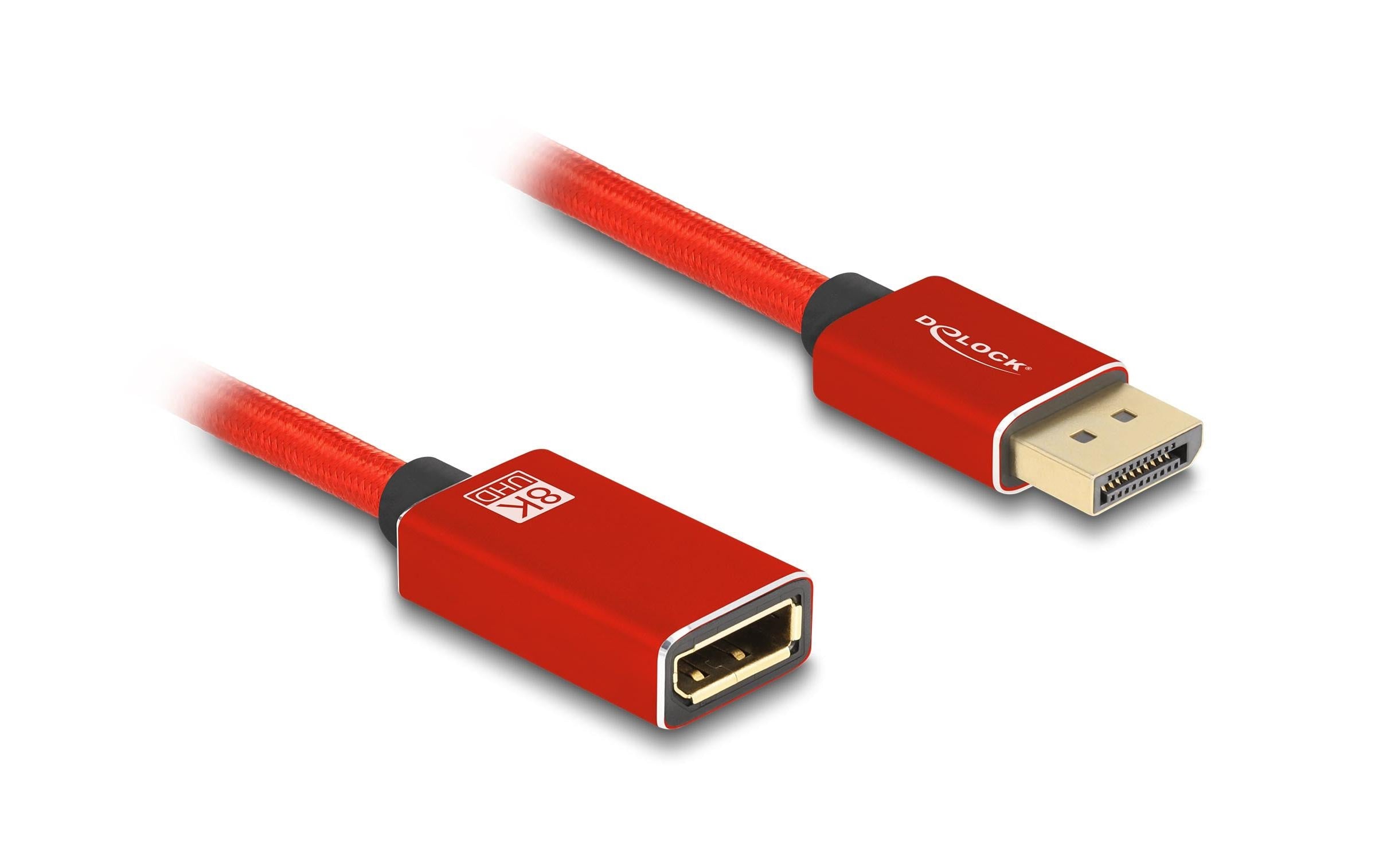 Delock Verlängerungskabel 8K 60 Hz DisplayPort - DisplayPort, 1 m