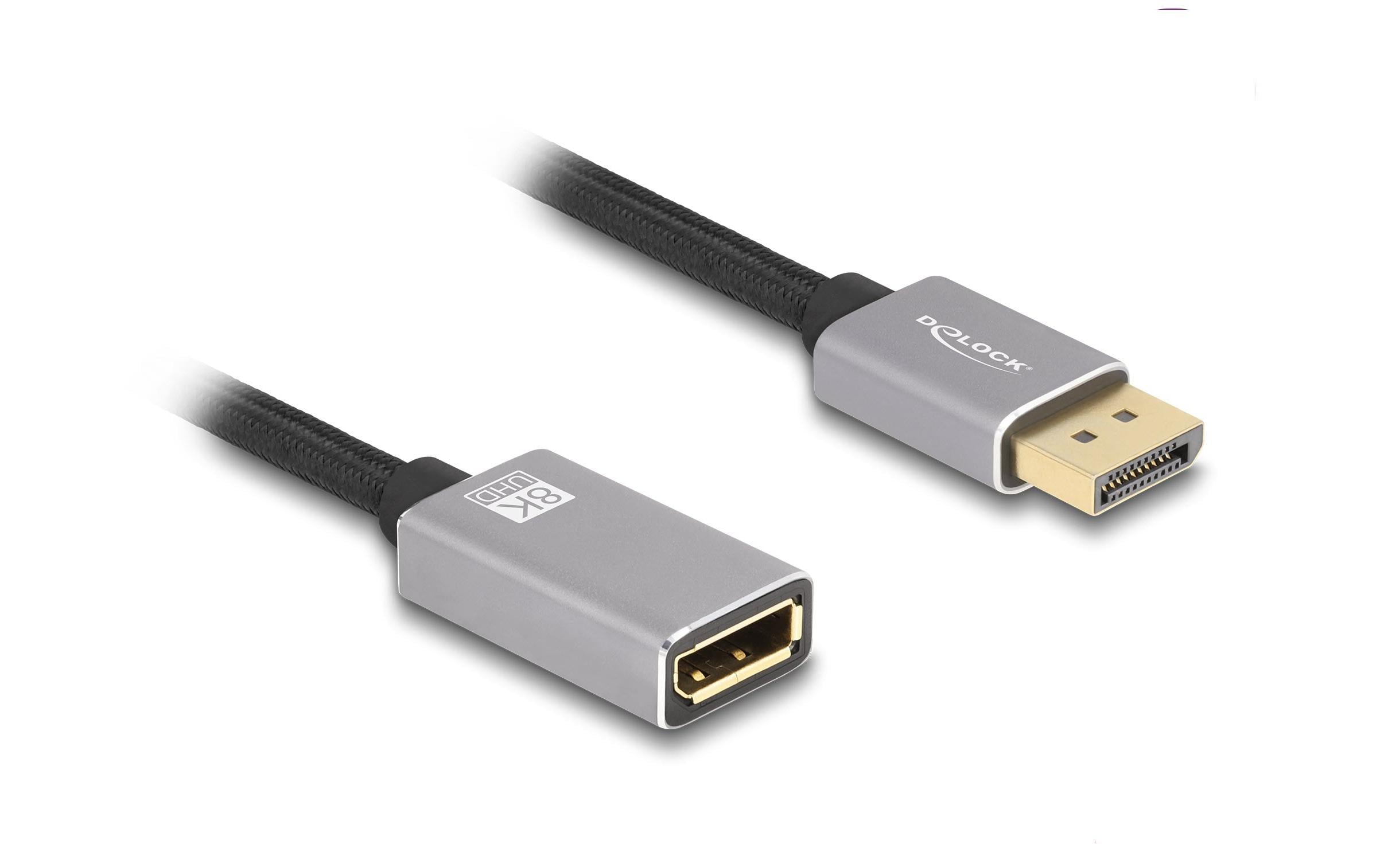 Delock Verlängerungskabel 8K 60 Hz DisplayPort - DisplayPort, 2 m