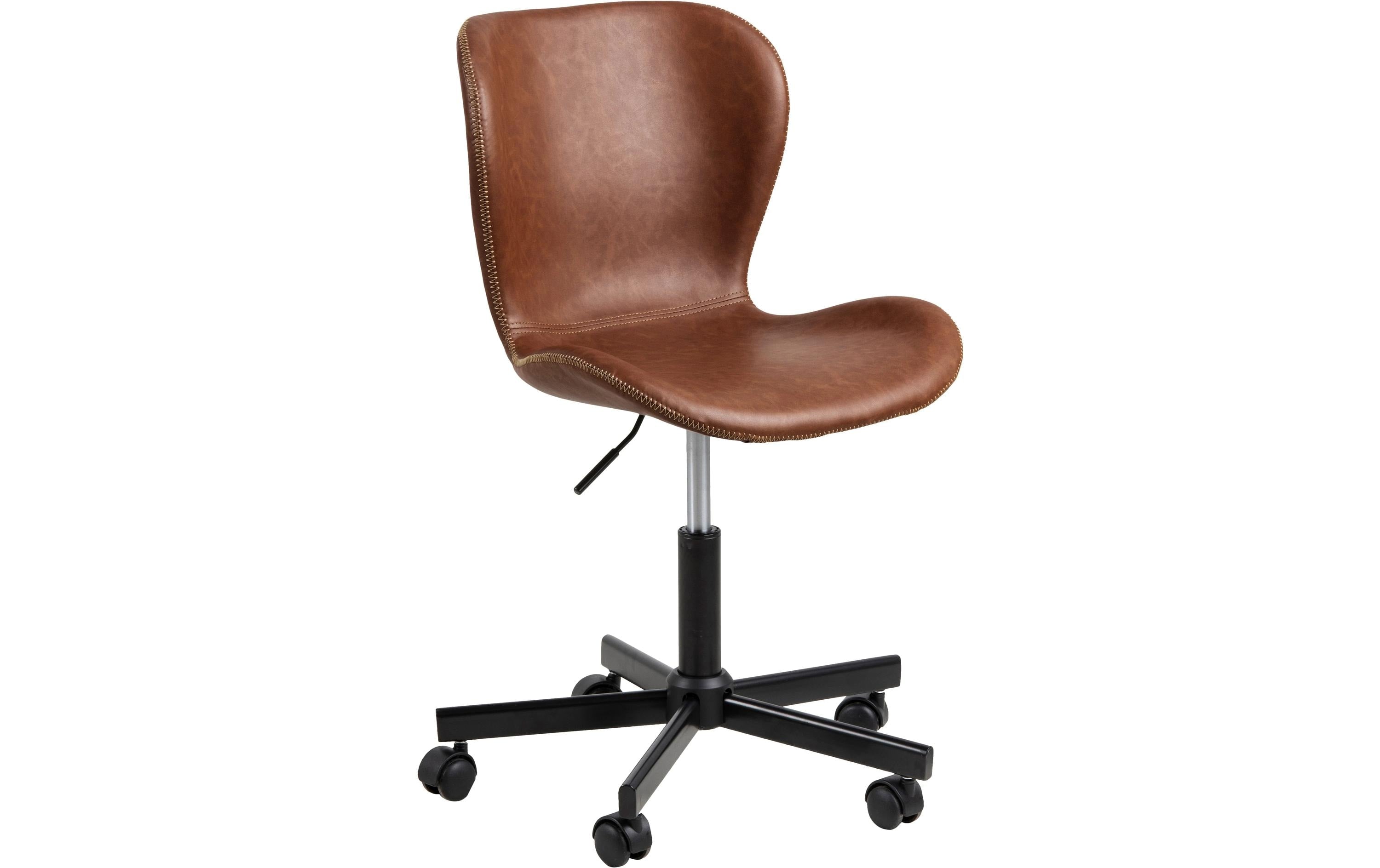 AC Design Bürostuhl Batilda, mit Polsterrücken, Cognac