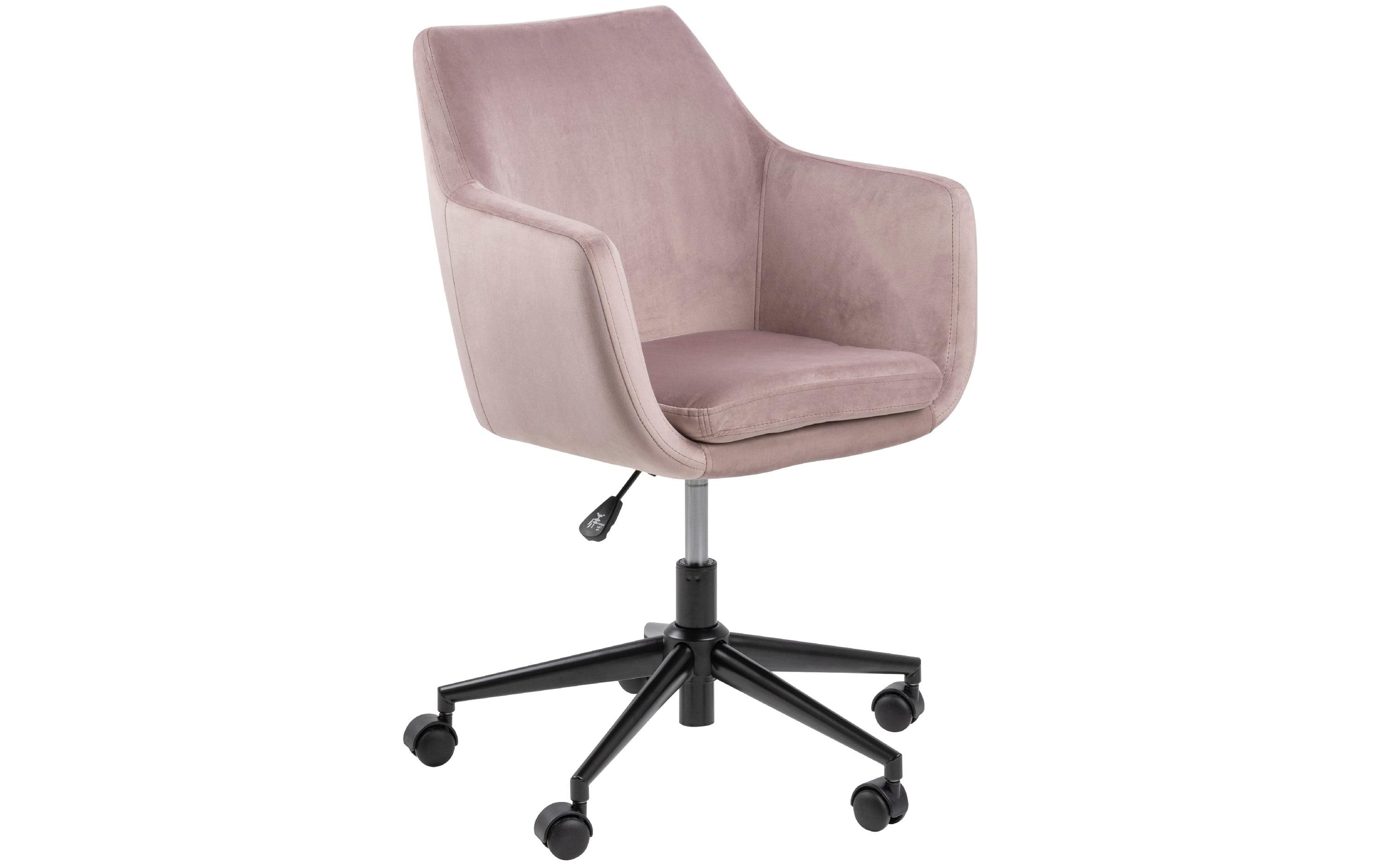 AC Design Bürostuhl Nora, mit Polsterrücken und Armlehnen, Dusty Rose
