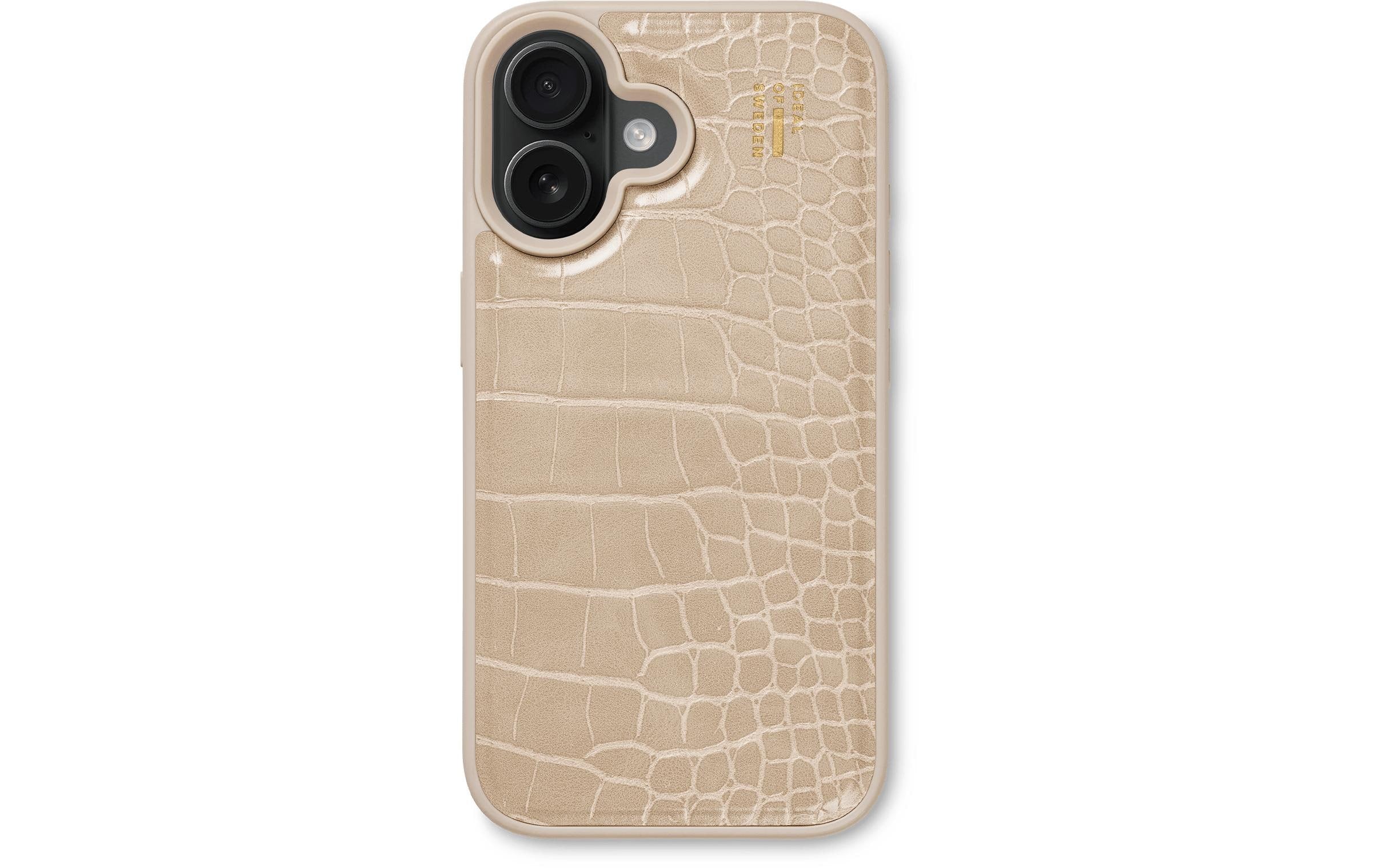 Ideal of Sweden Back Cover Croco iPhone 16 Beige