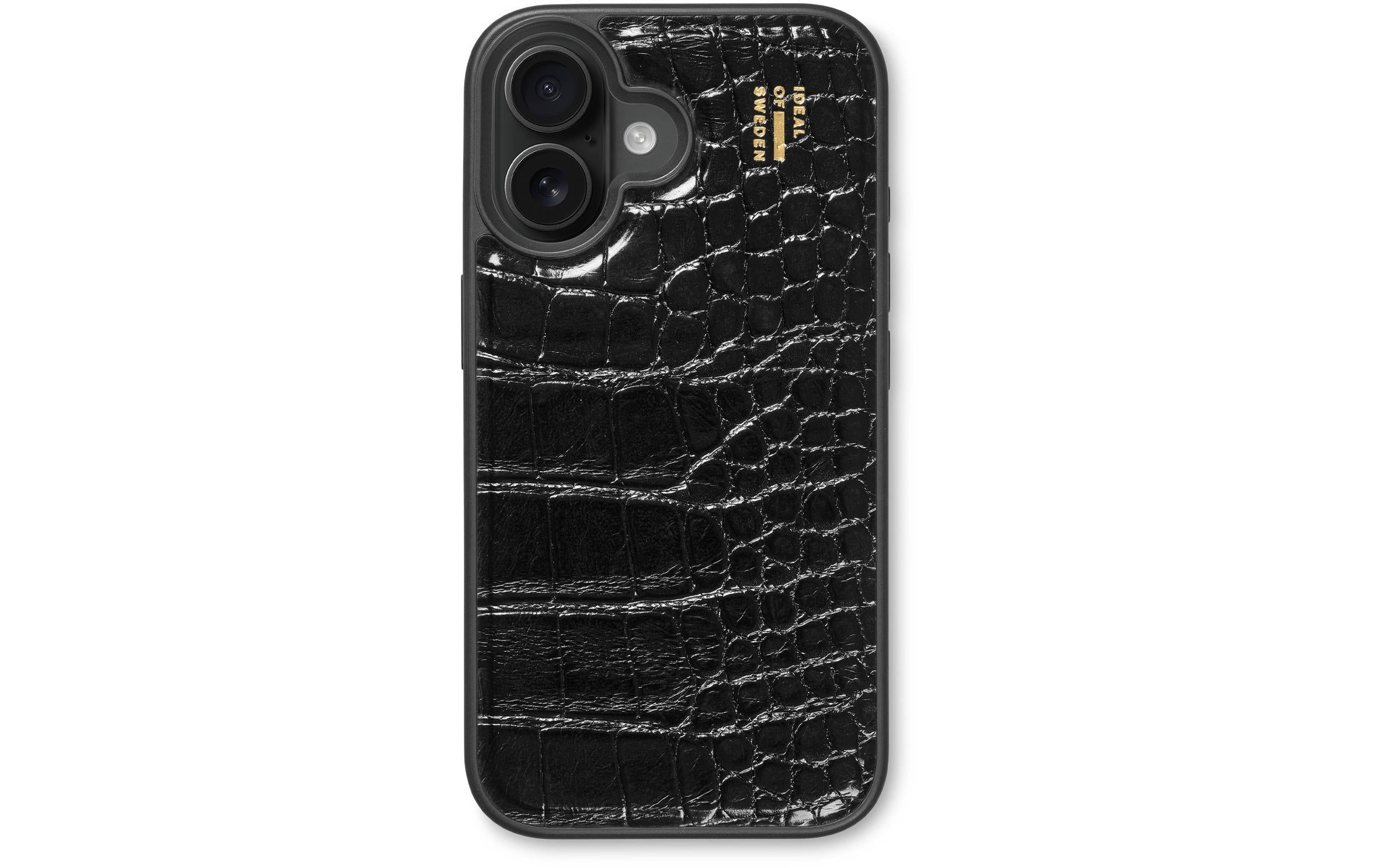 Ideal of Sweden Back Cover Croco iPhone 16 Plus Schwarz