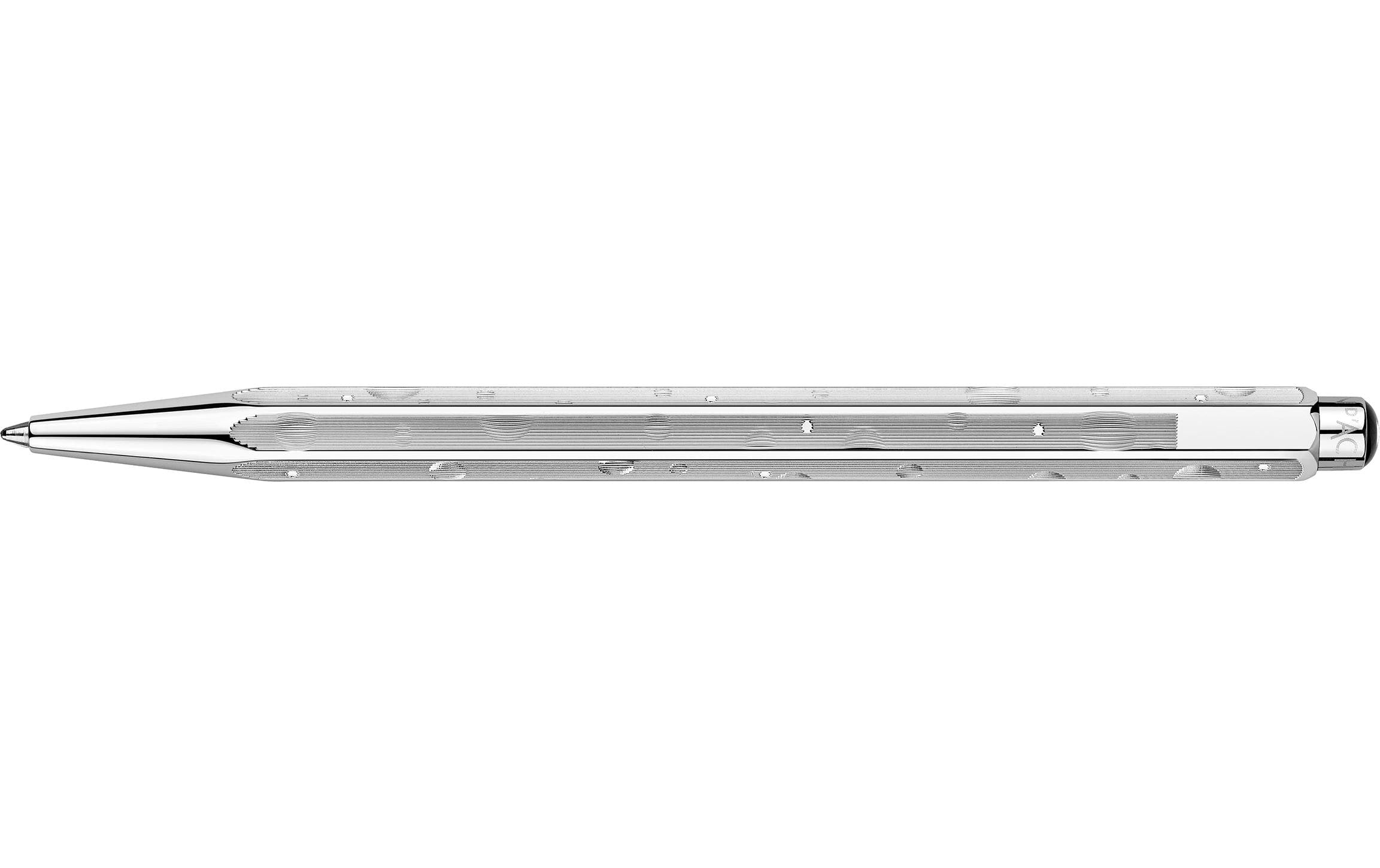 Caran d'Ache Kugelschreiber Cosmic Blue M, Platin