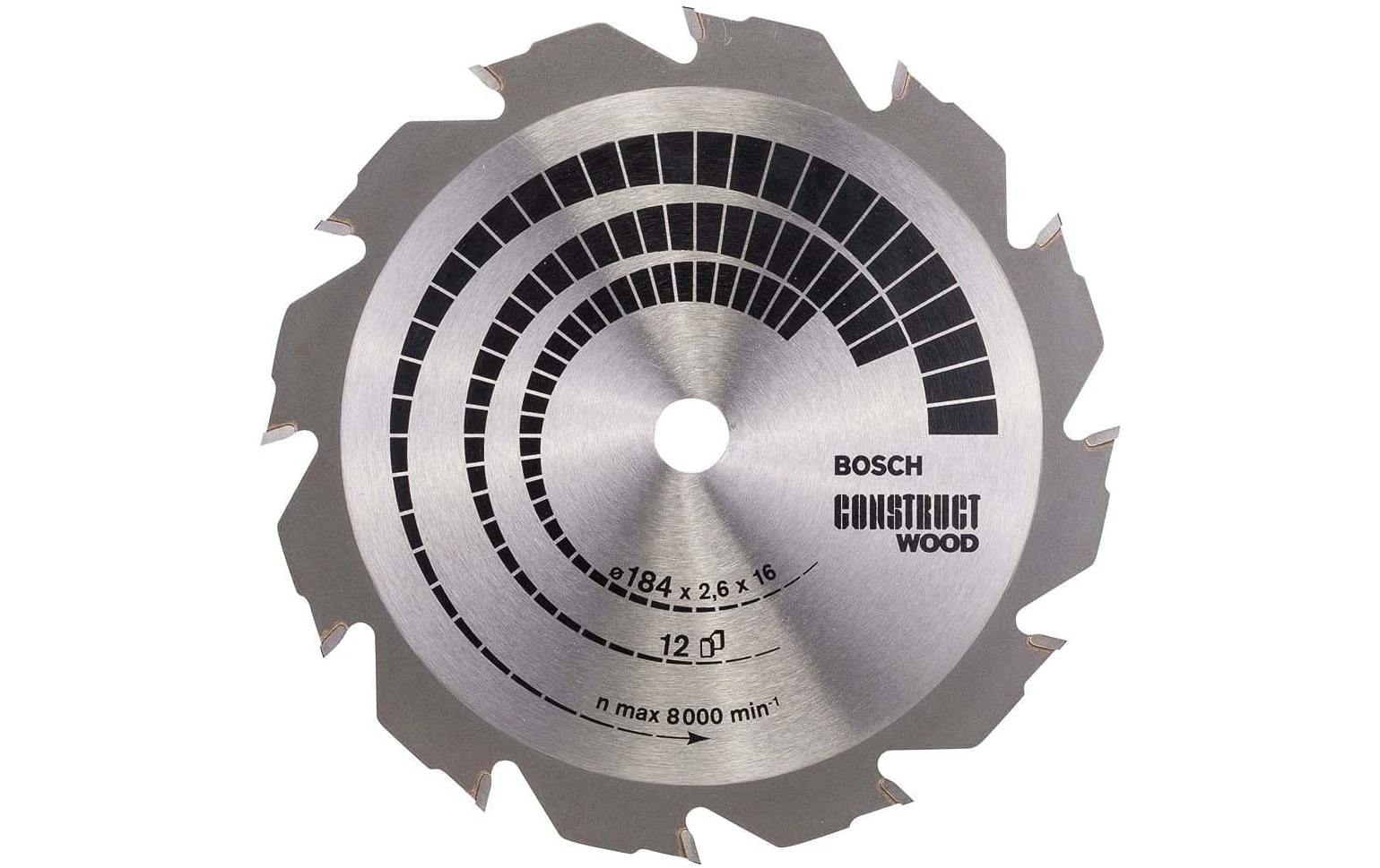 Bosch Professional Sägeblatt 184 x 2.6 x 16 mm, T12, 1 Stück