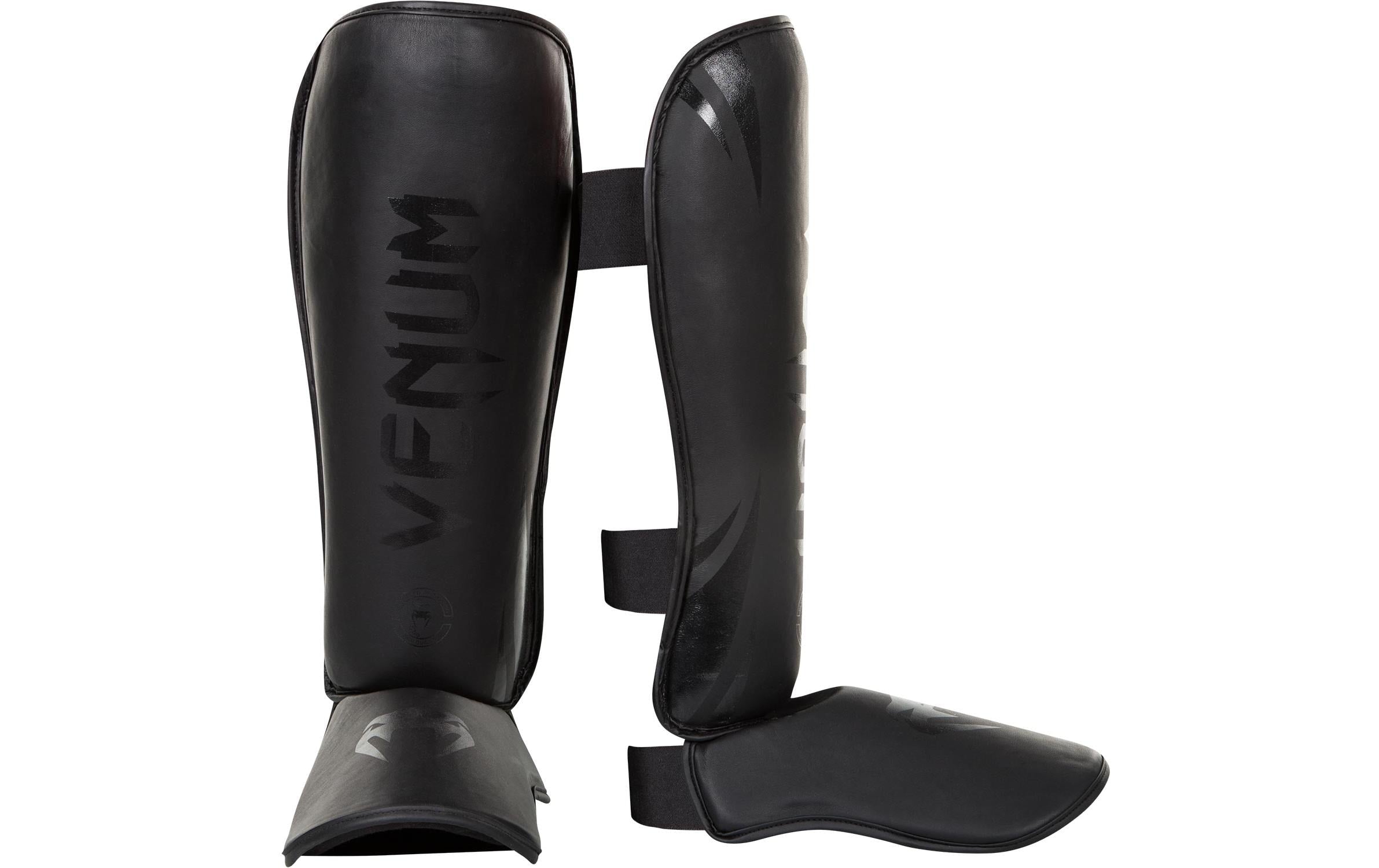 Venum Challenger Standup Shin Guards, Matt/Schwarz GR L