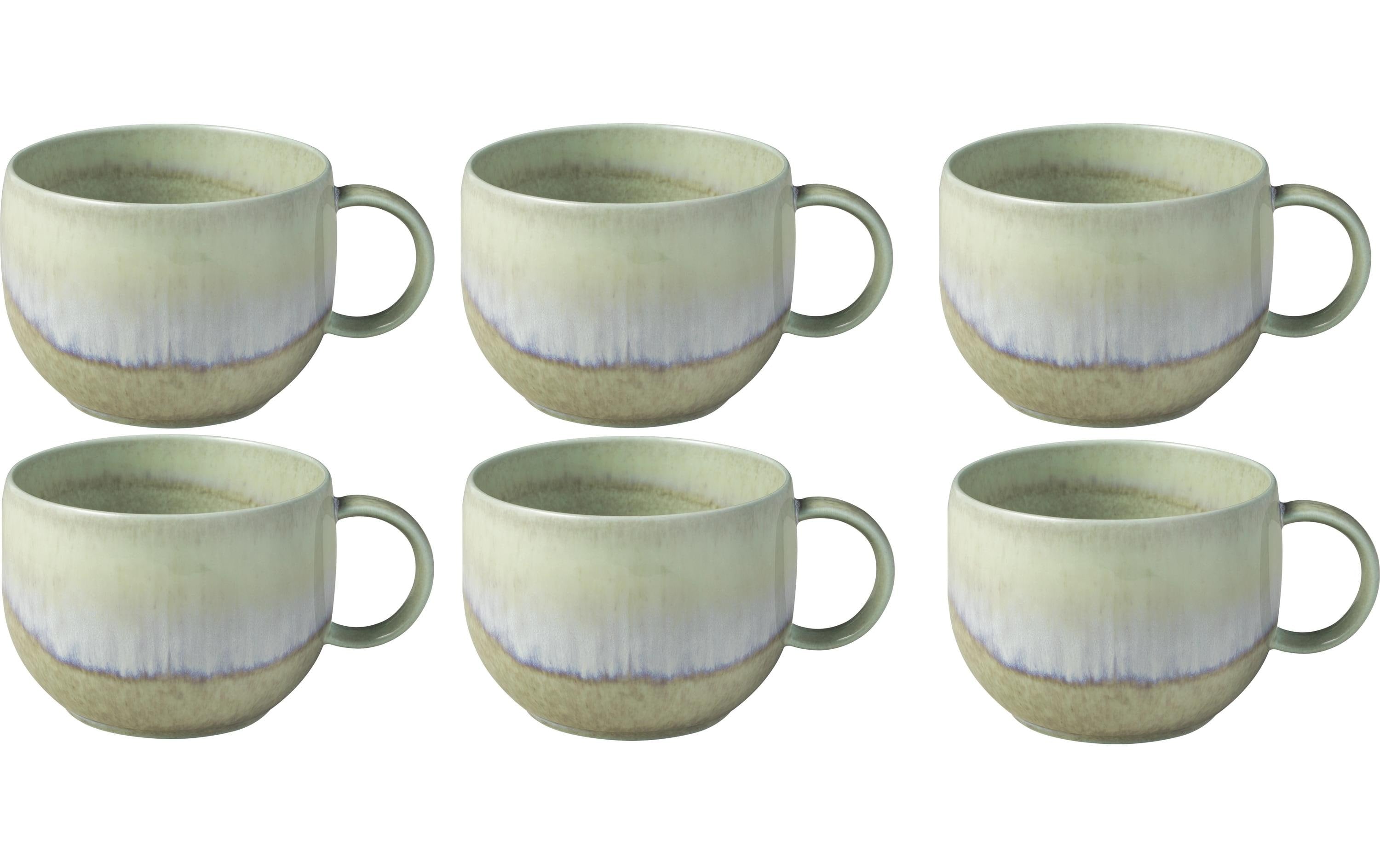 Villeroy & Boch Kaffeetasse Perlemor Alga 190 ml, 6 Stück, Grün